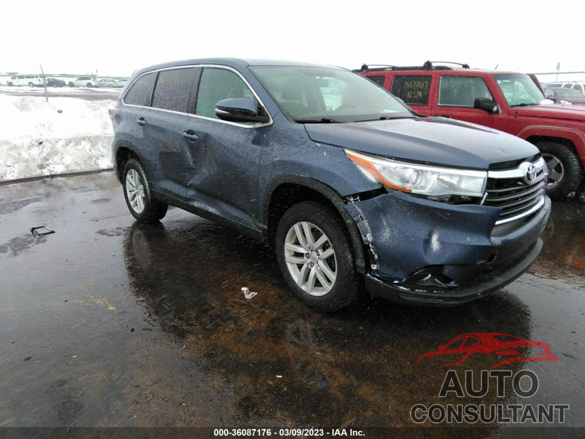 TOYOTA HIGHLANDER 2015 - 5TDZARFH2FS011822