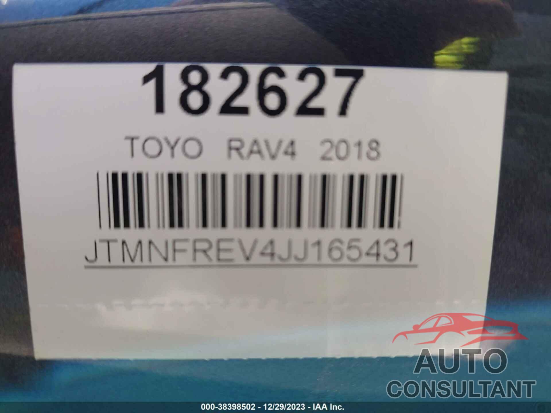 TOYOTA RAV4 2018 - 0JTMNFREV4JJ16543