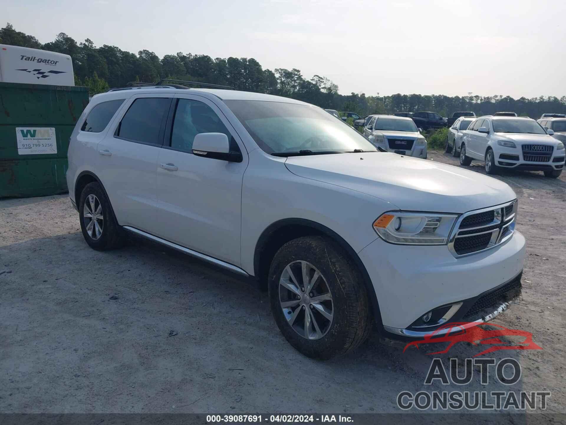 DODGE DURANGO 2016 - 1C4RDHDGXGC373881