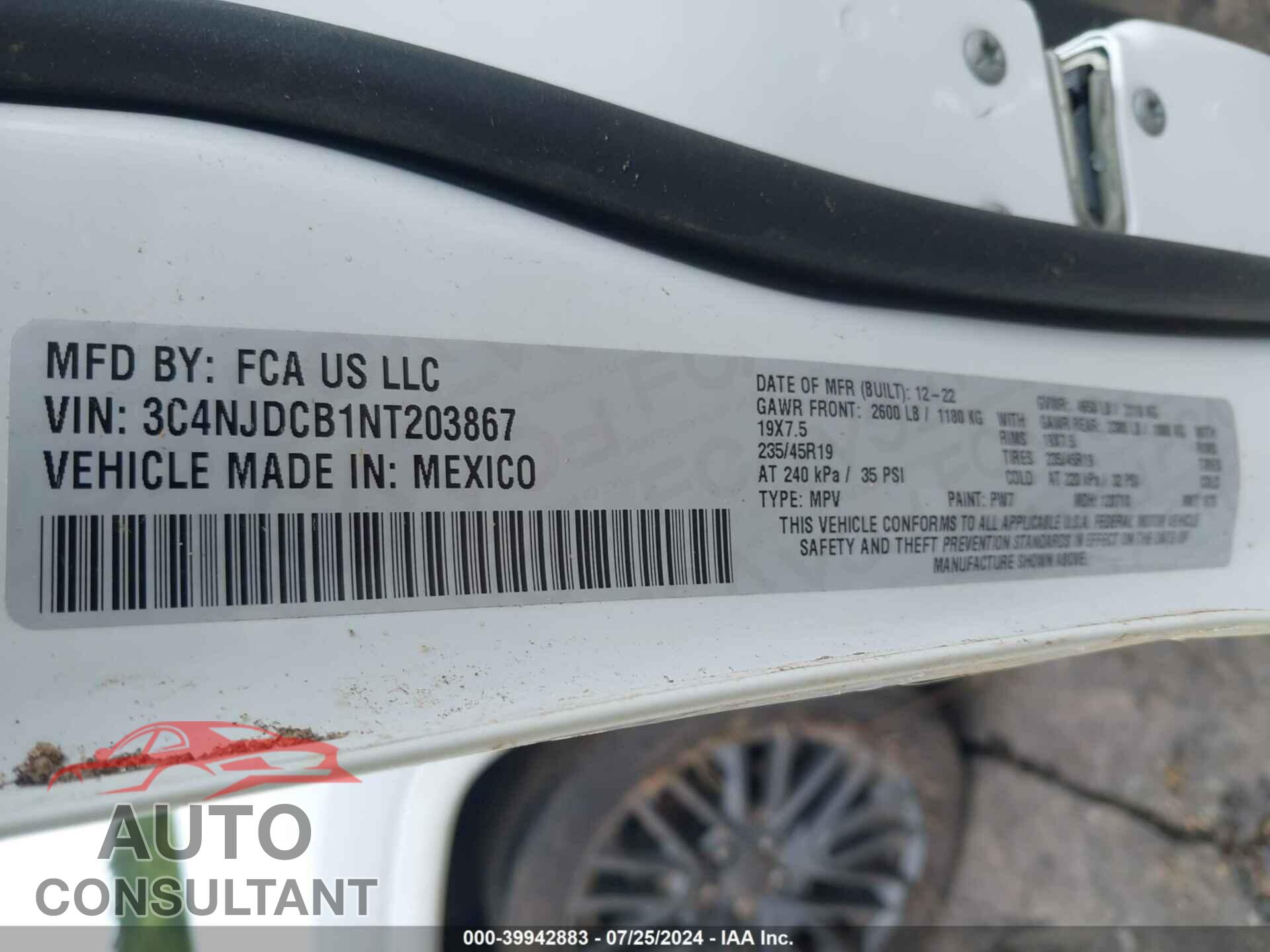 JEEP COMPASS 2022 - 3C4NJDCB1NT203867
