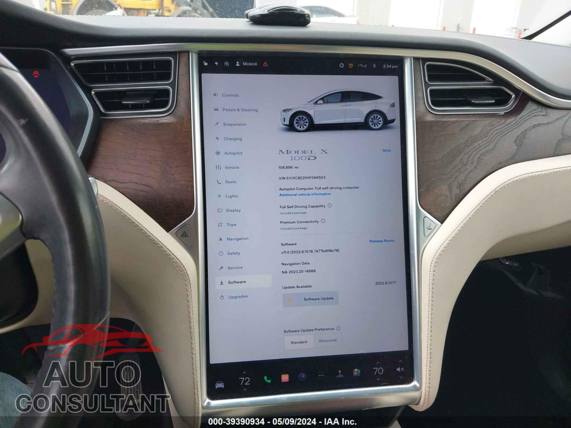 TESLA MODEL X 2017 - 5YJXCBE21HF066503