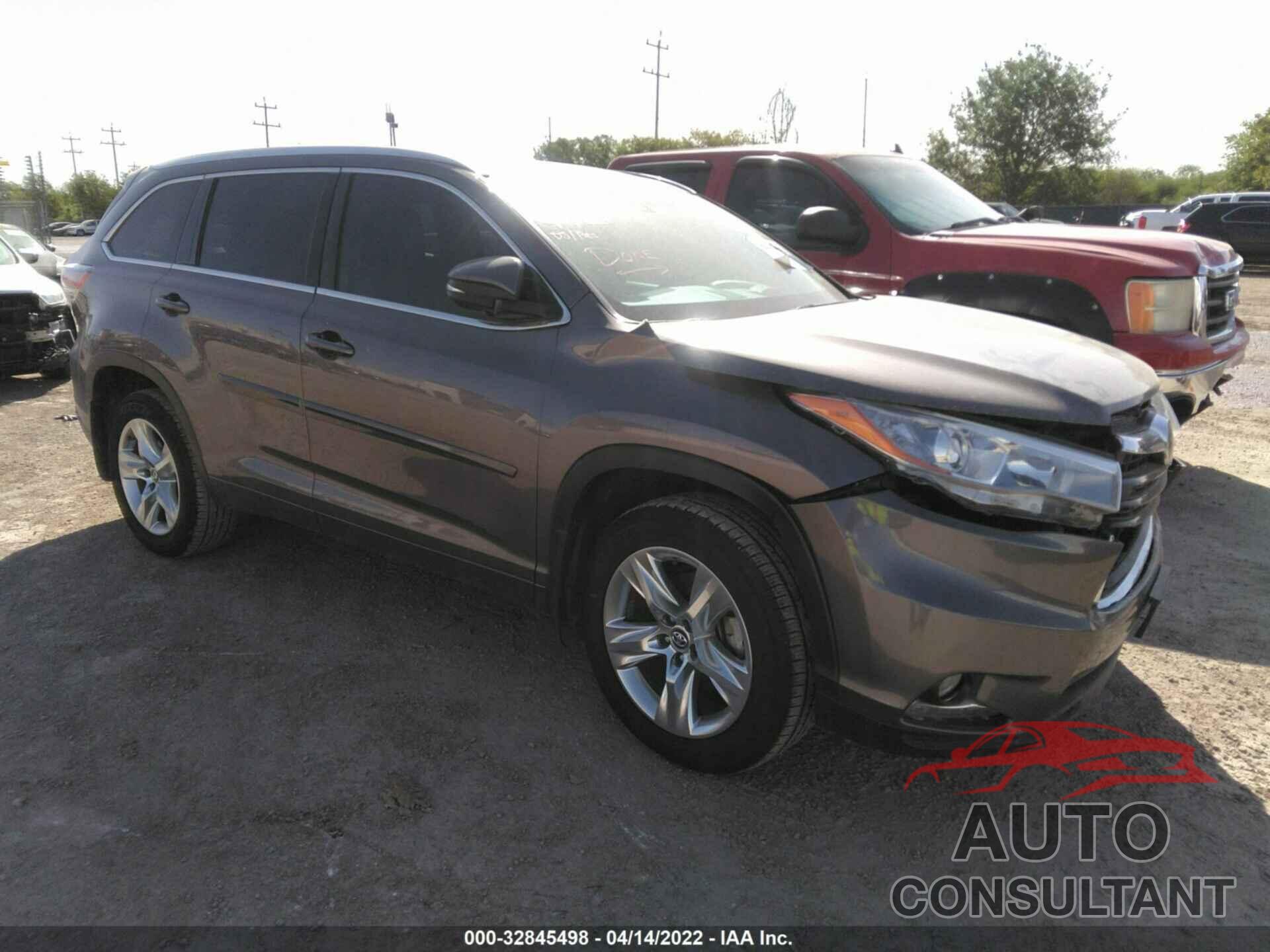 TOYOTA HIGHLANDER 2016 - 5TDYKRFH7GS168787
