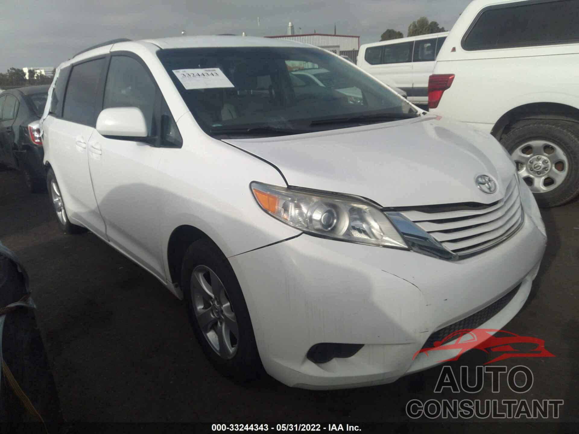 TOYOTA SIENNA 2016 - 5TDKK3DC4GS749402