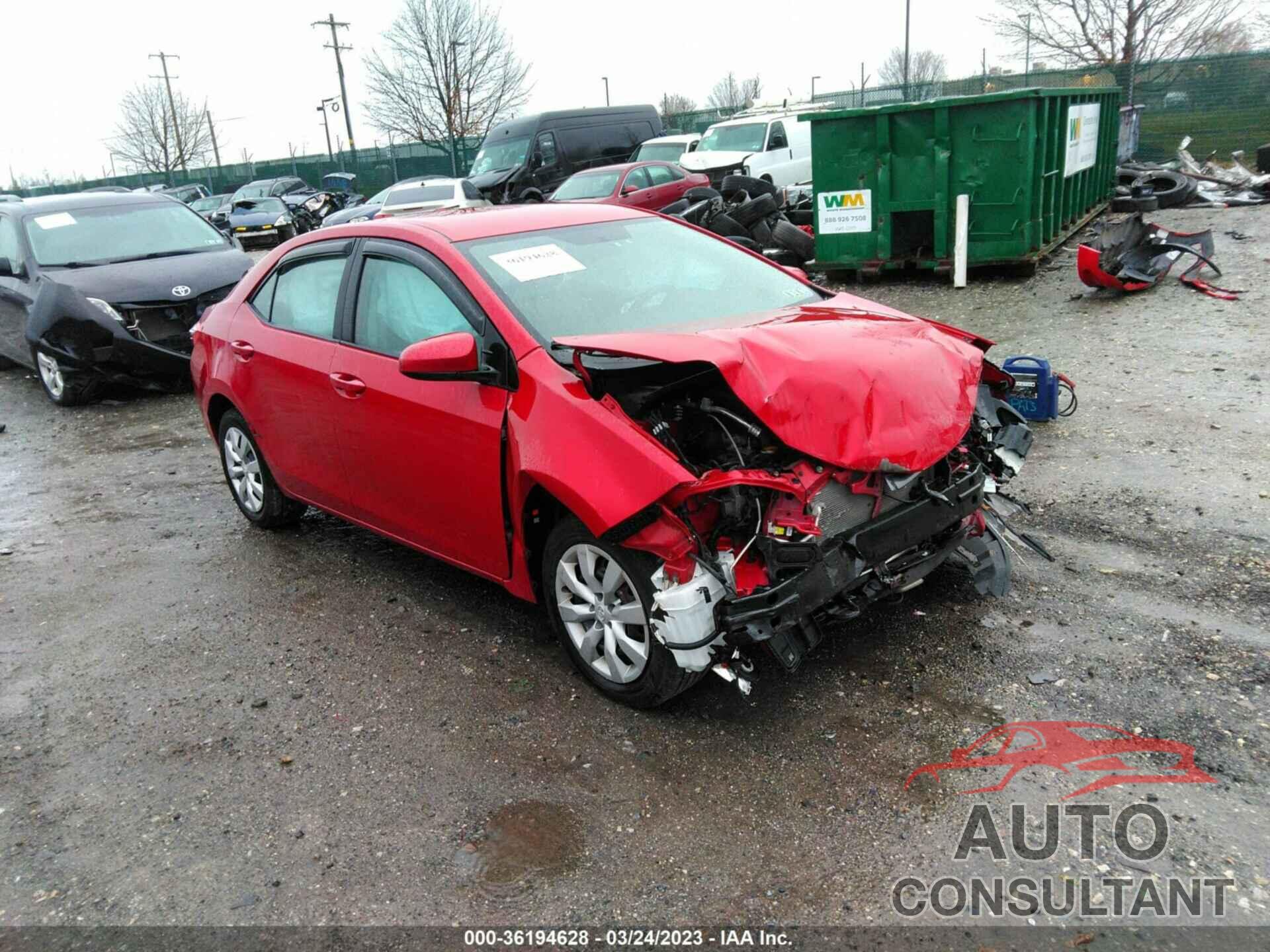 TOYOTA COROLLA 2015 - 2T1BURHE3FC297846