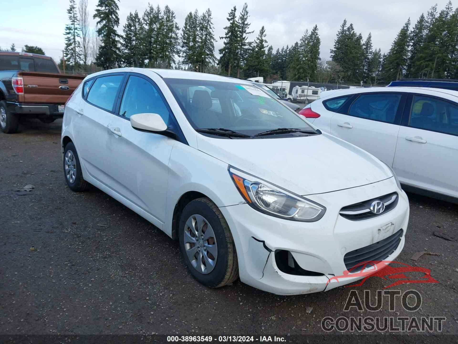 HYUNDAI ACCENT 2016 - KMHCT5AE8GU255599