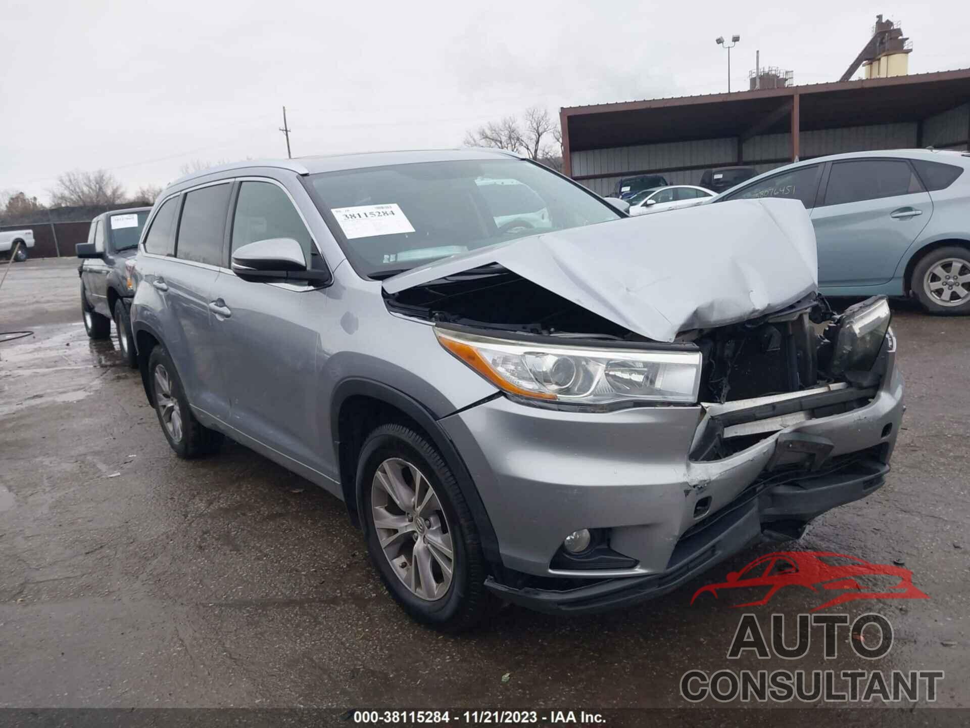 TOYOTA HIGHLANDER 2015 - 5TDJKRFH3FS076463