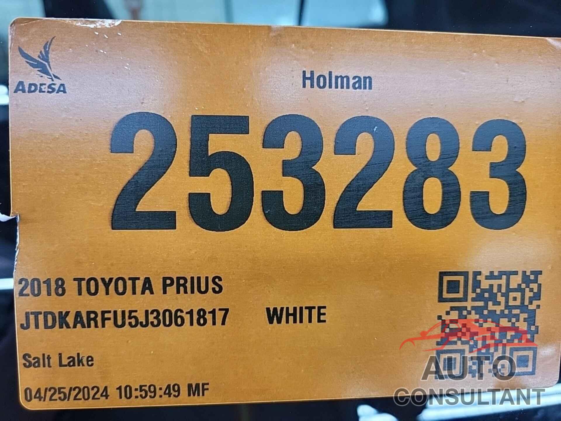 TOYOTA PRIUS 2018 - JTDKARFU5J3061817