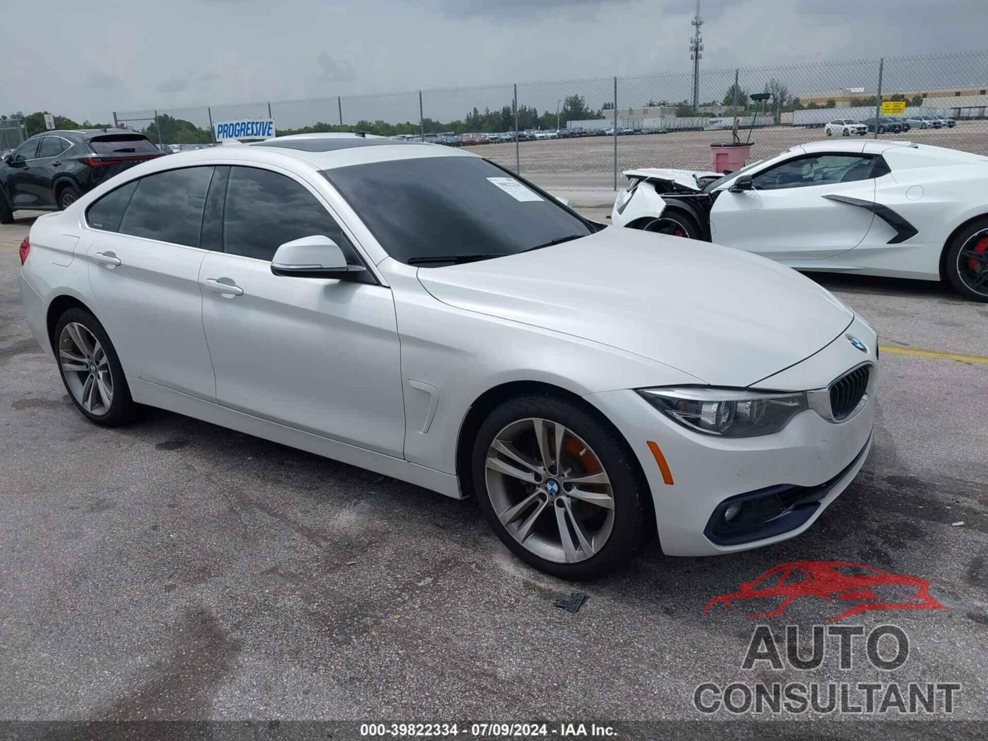 BMW 430I GRAN COUPE 2019 - WBA4J3C50KBL09981