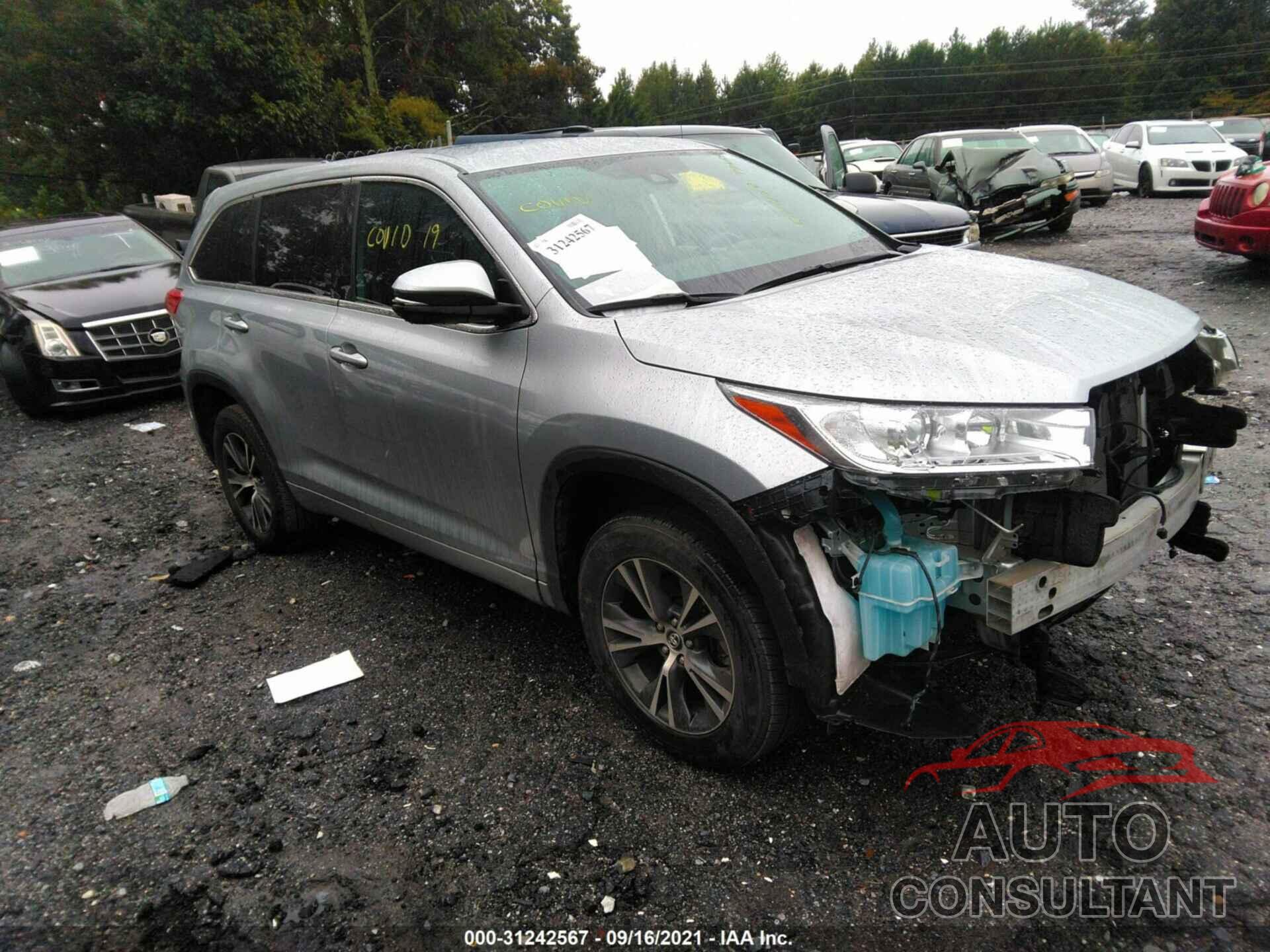 TOYOTA HIGHLANDER 2018 - 5TDZZRFH1JS270691