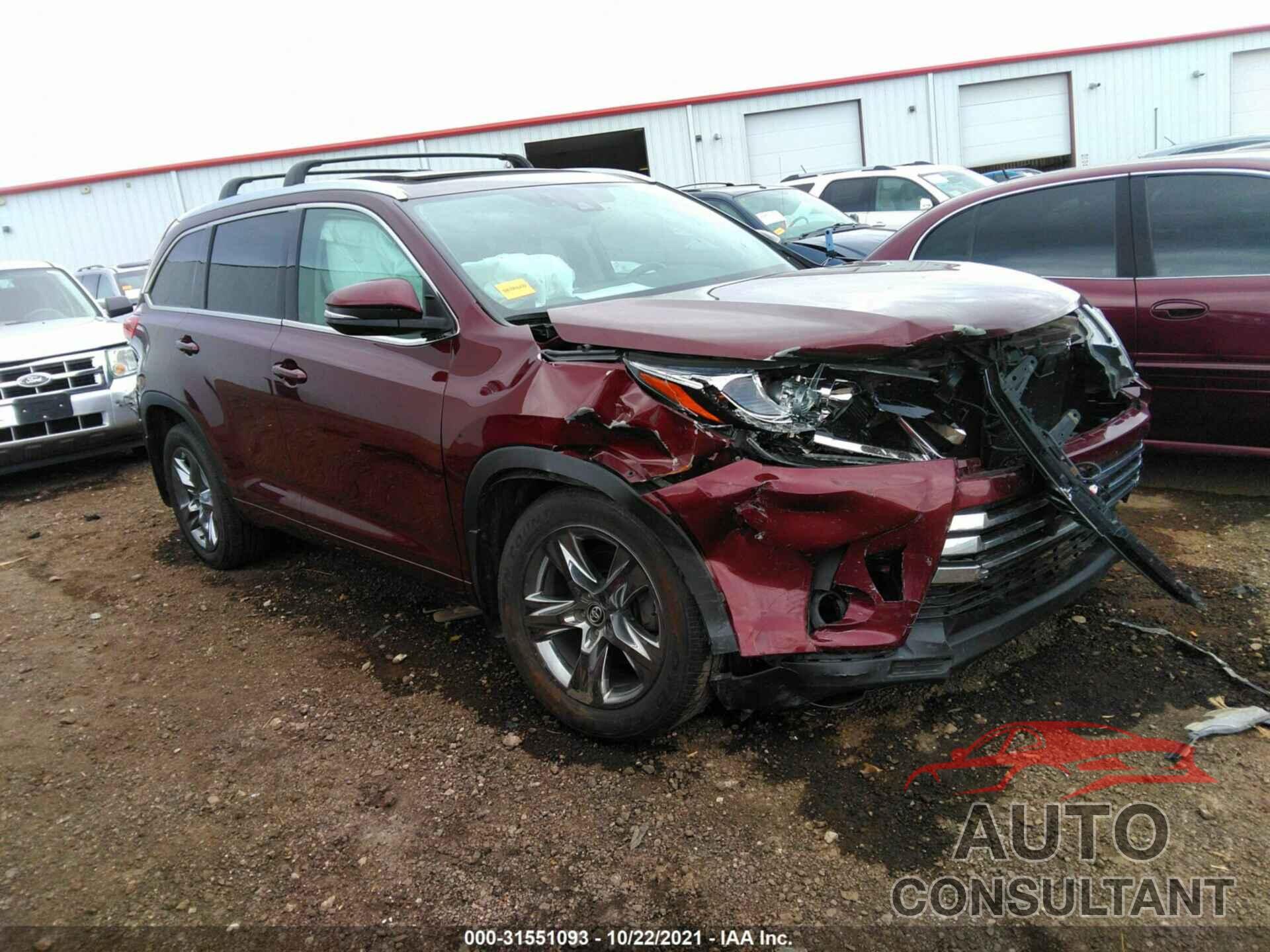 TOYOTA HIGHLANDER 2017 - 5TDDZRFH7HS474741
