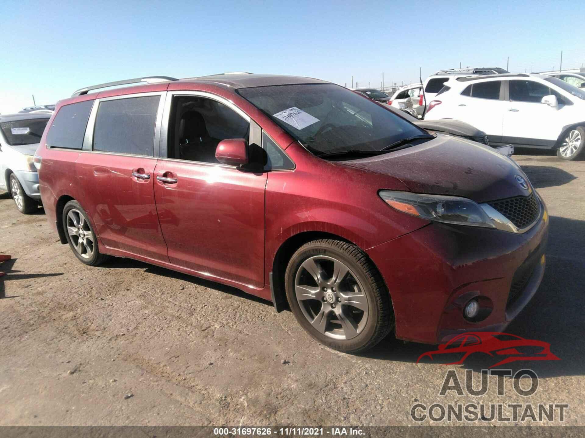 TOYOTA SIENNA 2017 - 5TDXZ3DC9HS877329