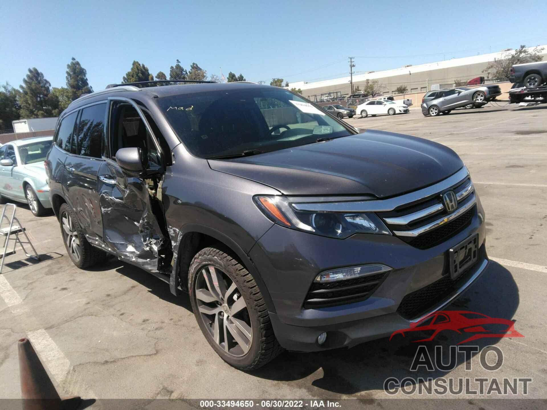 HONDA PILOT 2017 - 5FNYF6H96HB063270