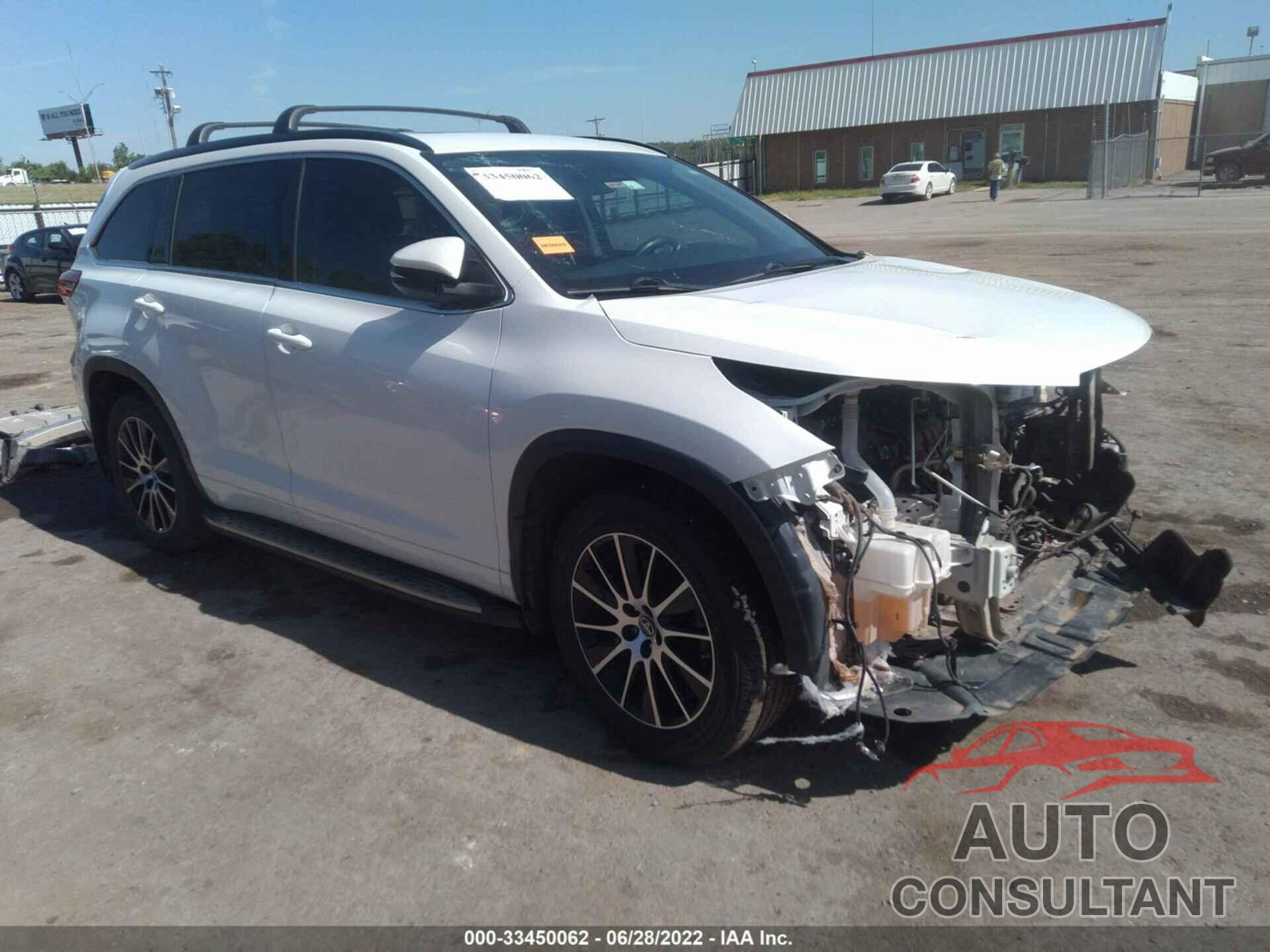 TOYOTA HIGHLANDER 2017 - 5TDKZRFH4HS513082
