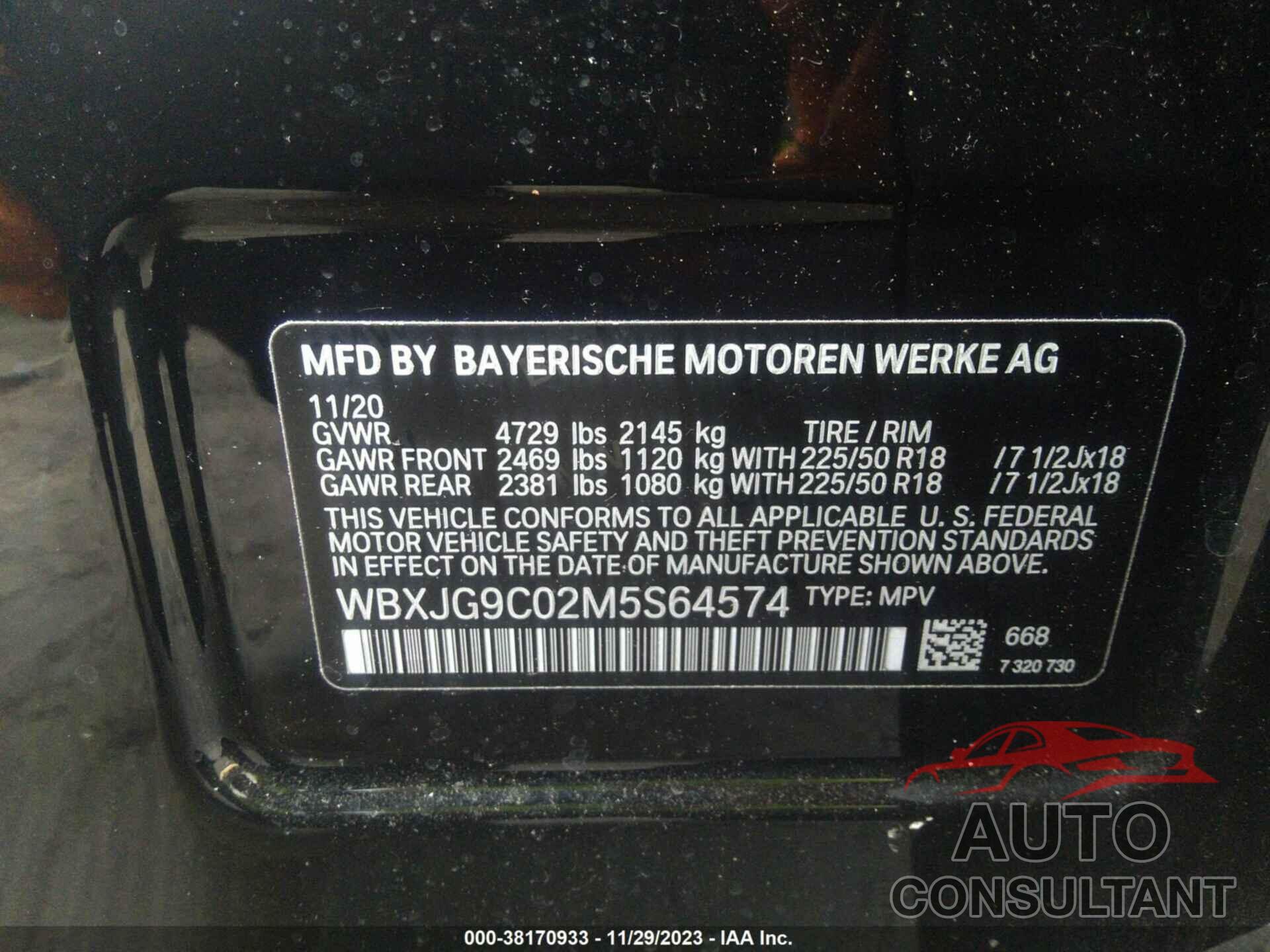 BMW X1 2021 - WBXJG9C02M5S64574