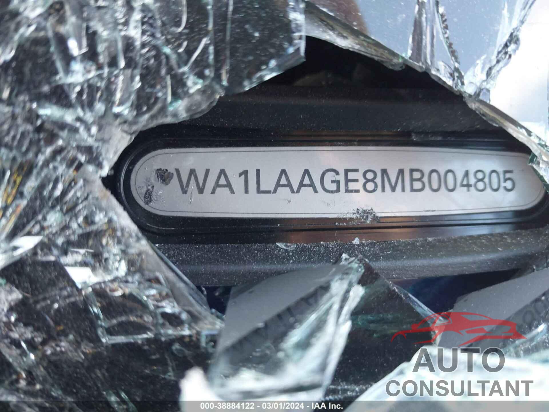 AUDI E-TRON 2021 - WA1LAAGE8MB004805