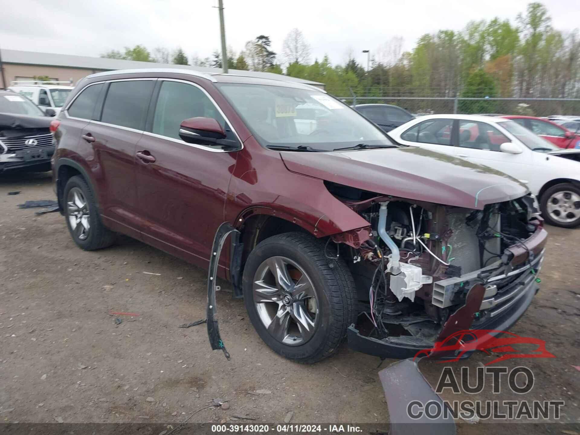 TOYOTA HIGHLANDER 2019 - 5TDDZRFH3KS968943