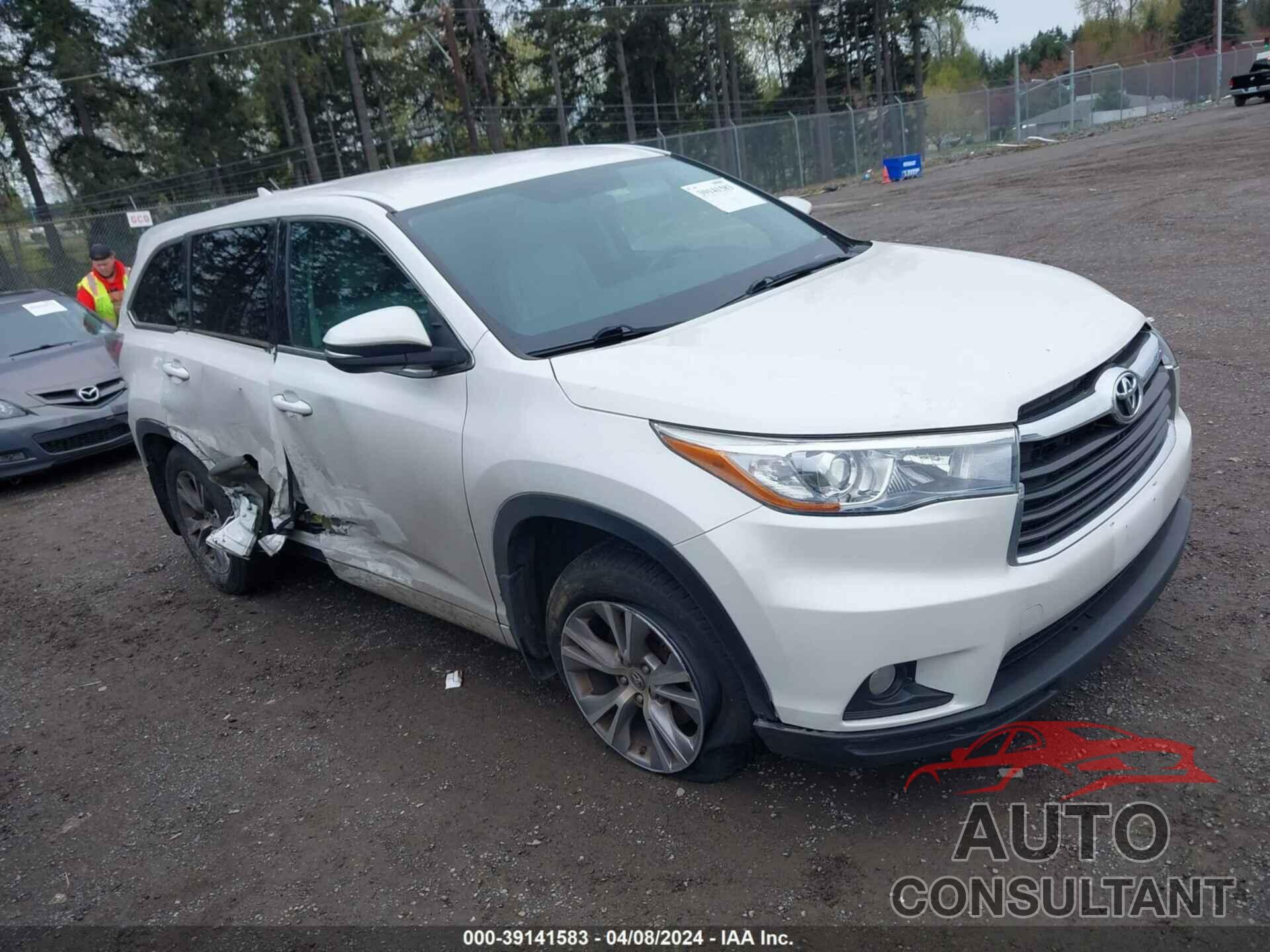 TOYOTA HIGHLANDER 2016 - 5TDBKRFH2GS234099