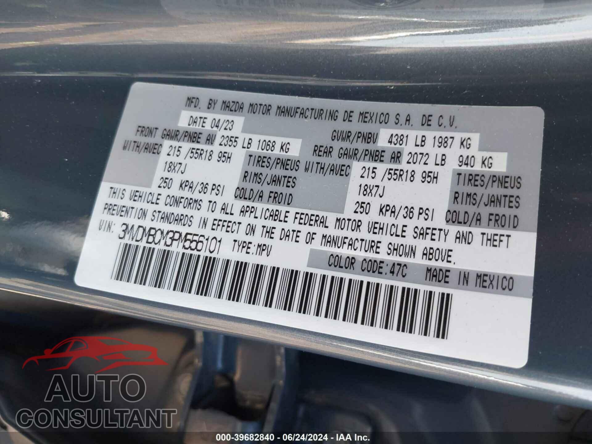 MAZDA CX-30 2023 - 3MVDMBCM3PM556101