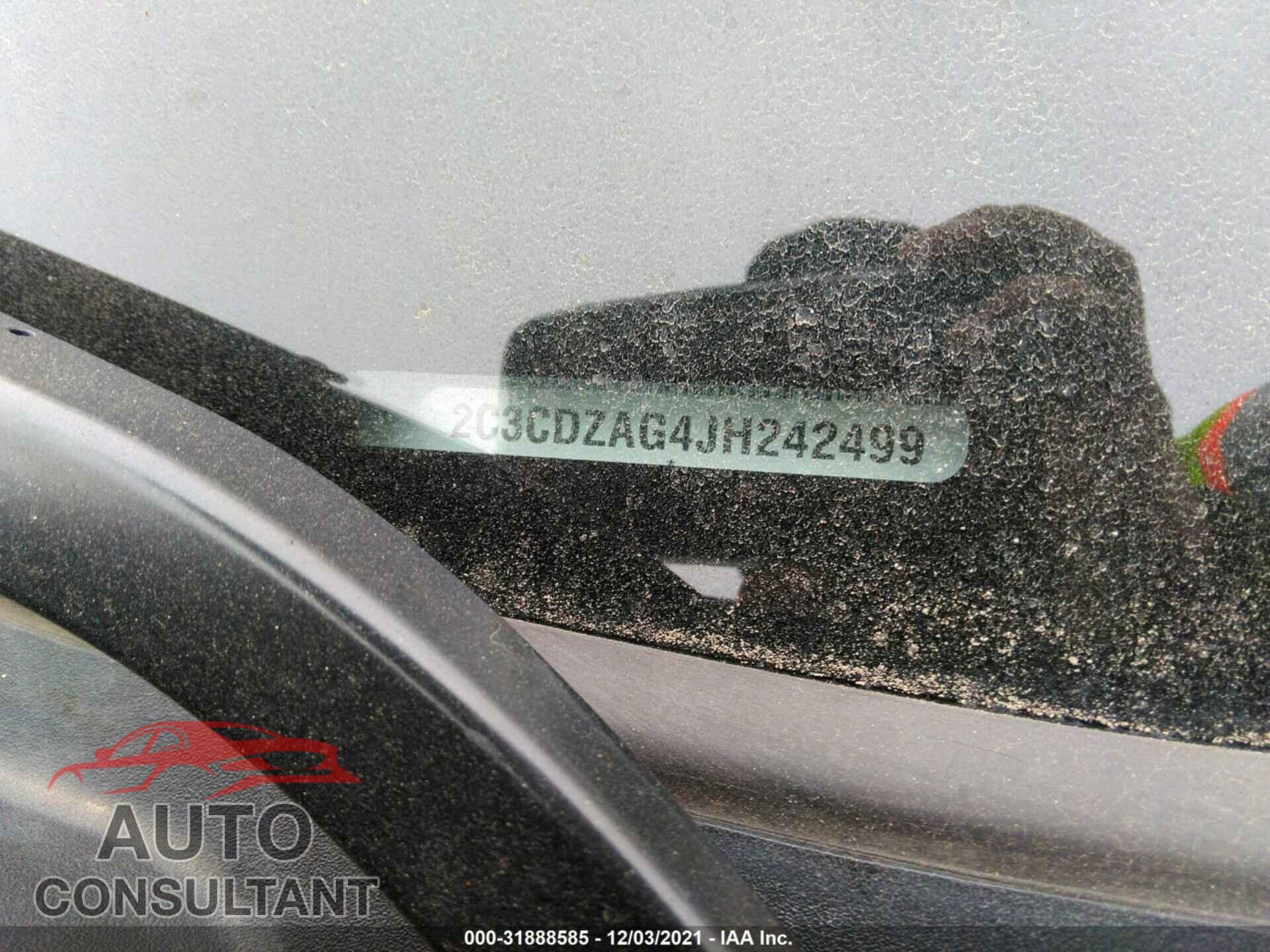 DODGE CHALLENGER 2018 - 2C3CDZAG4JH242499