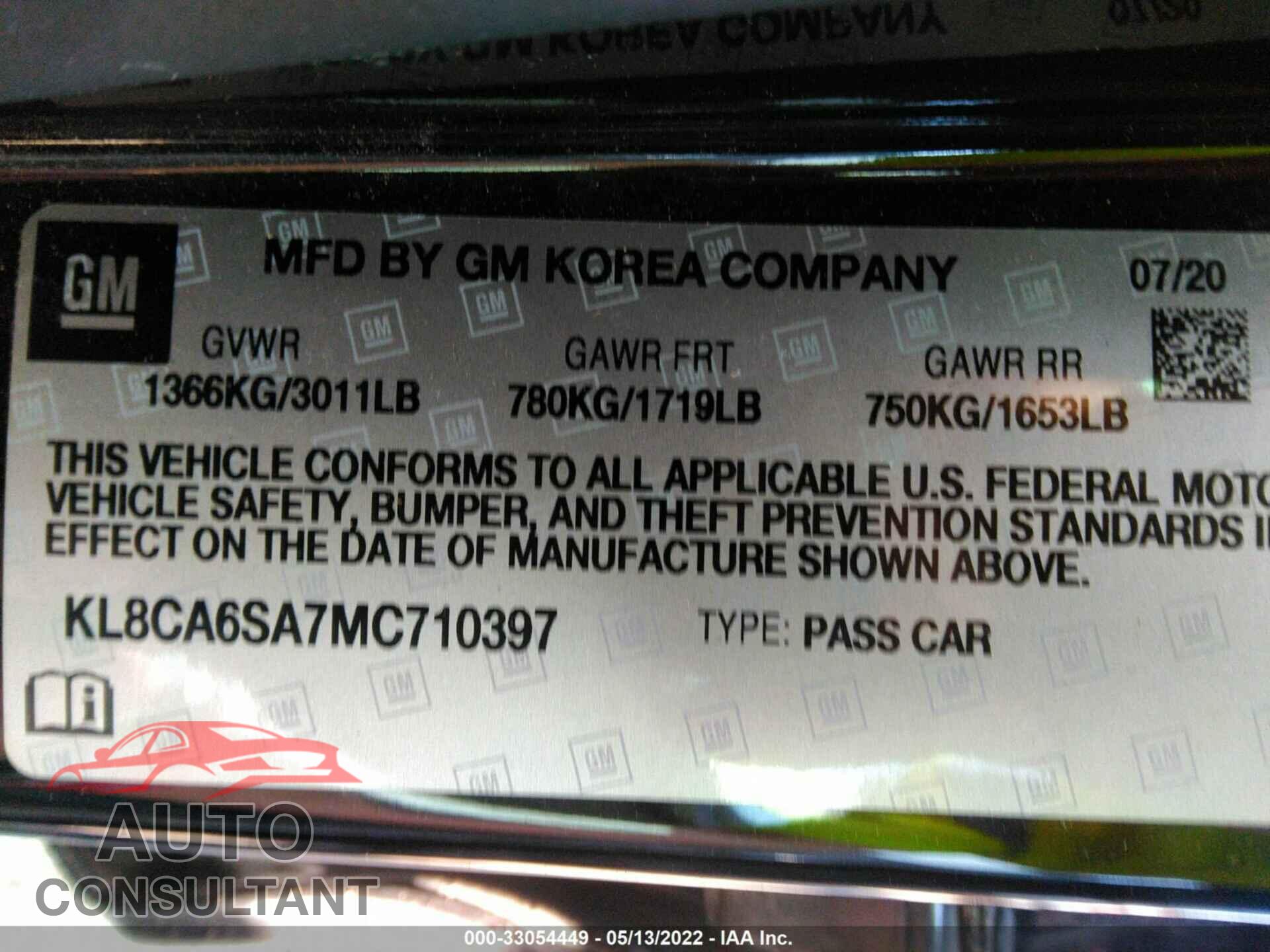 CHEVROLET SPARK 2021 - KL8CA6SA7MC710397