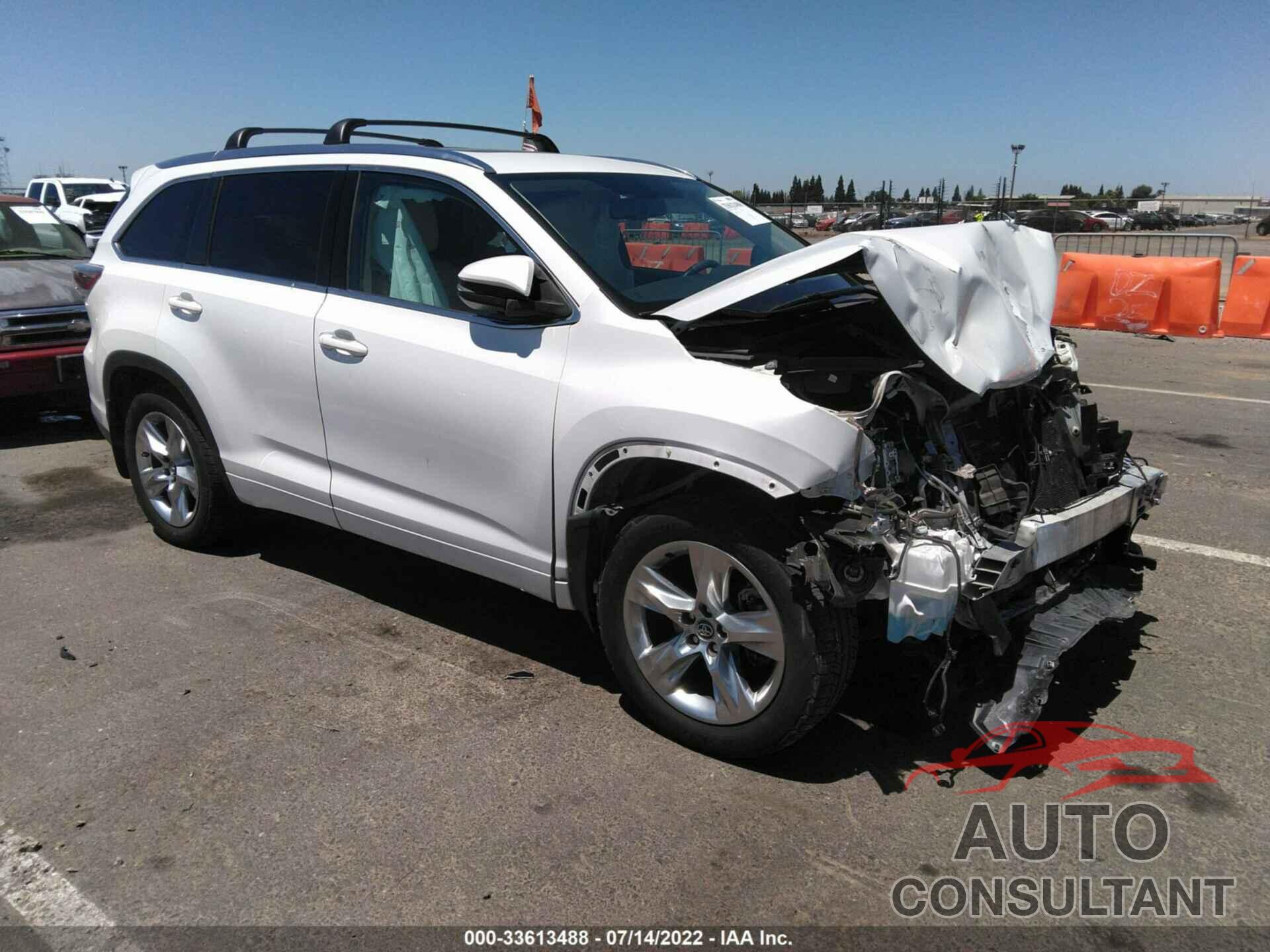 TOYOTA HIGHLANDER 2016 - 5TDDKRFH0GS287442