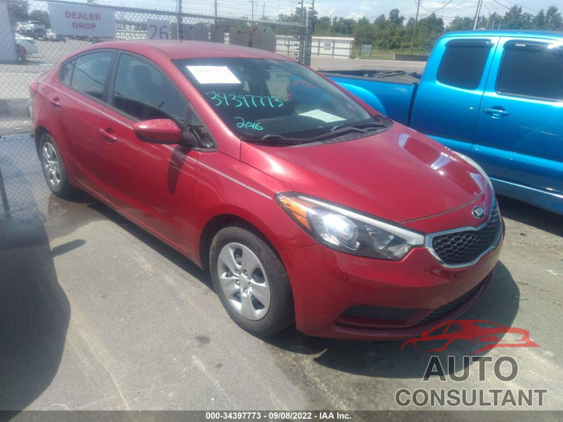 KIA FORTE 2016 - KNAFK4A63G5509122