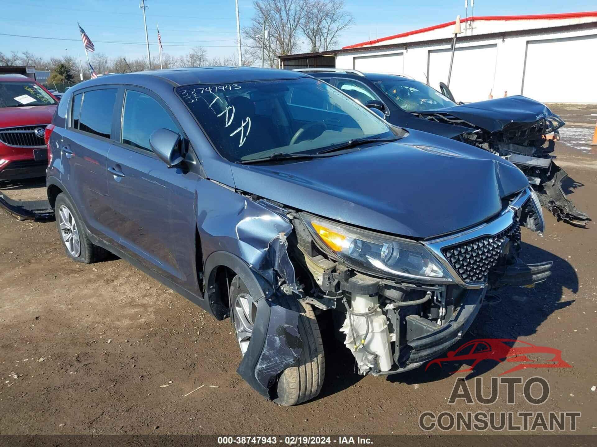 KIA SPORTAGE 2016 - KNDPB3AC8G7870910
