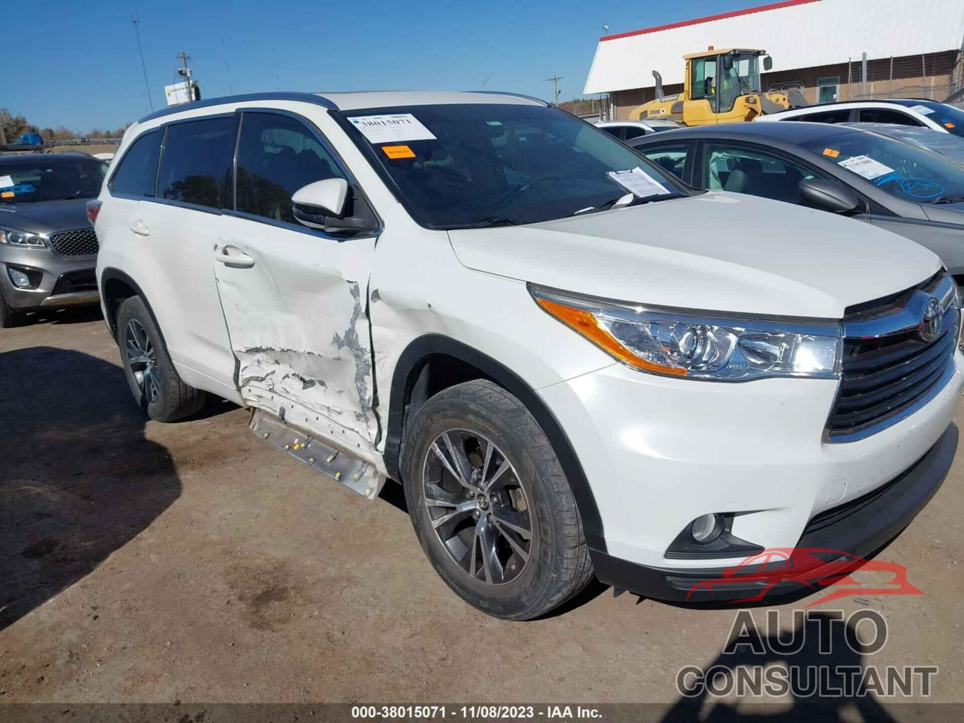 TOYOTA HIGHLANDER 2016 - 5TDKKRFH6GS168365