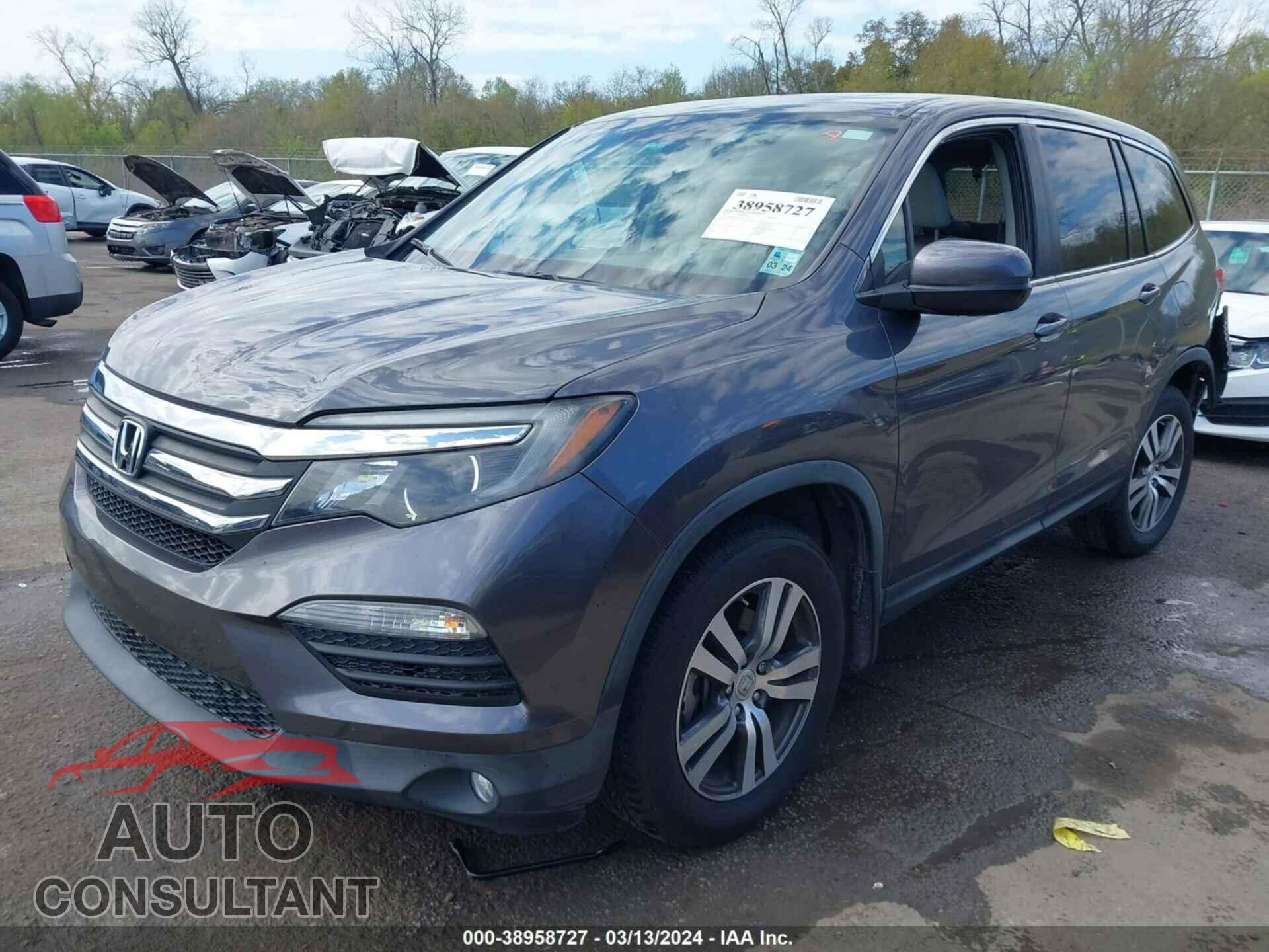 HONDA PILOT 2017 - 5FNYF5H59HB013163