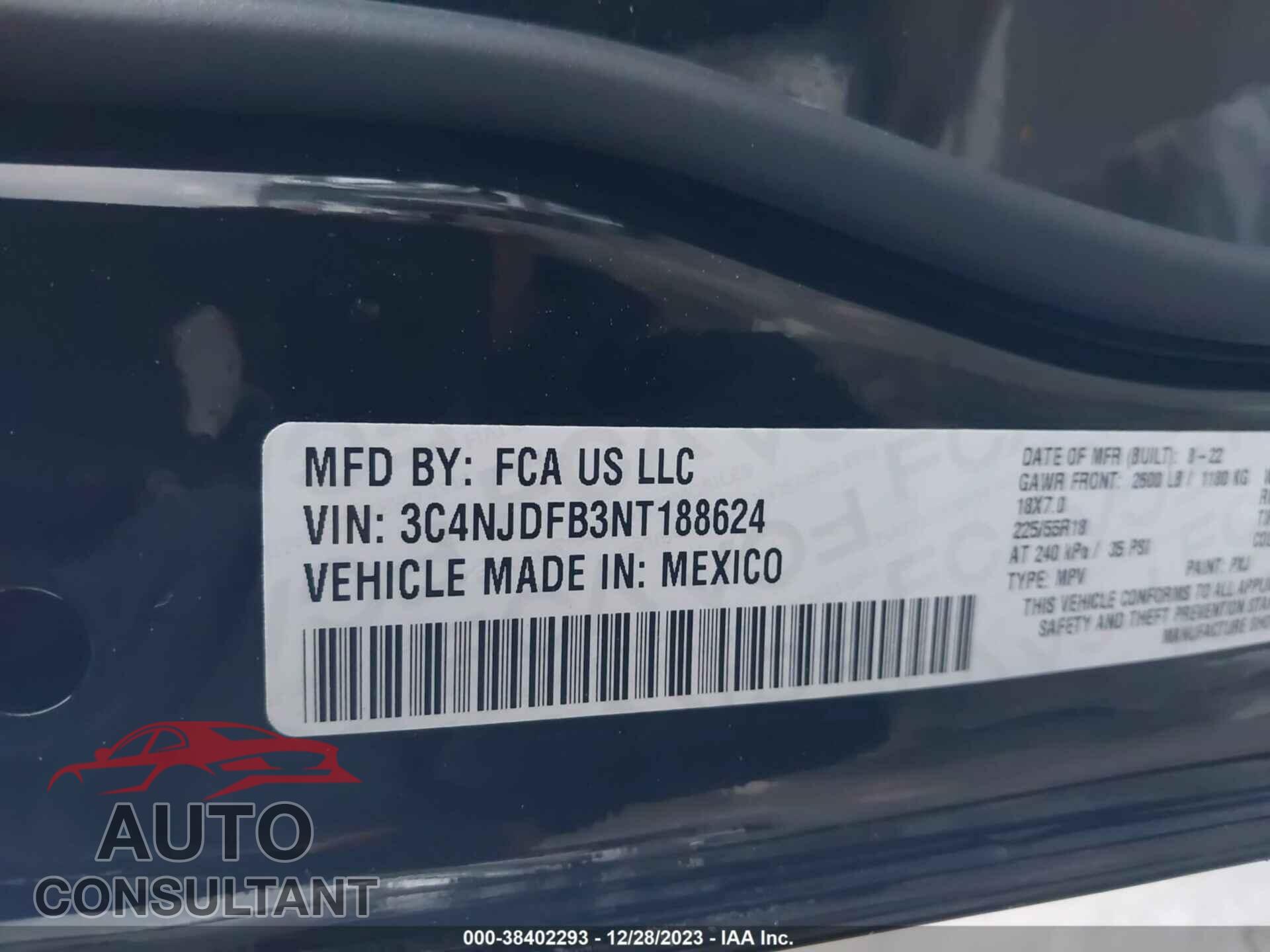 JEEP COMPASS 2022 - 3C4NJDFB3NT188624