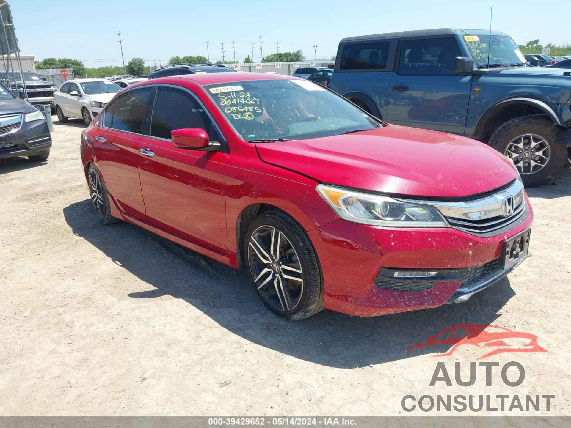 HONDA ACCORD 2017 - 1HGCR2F5XHA085485