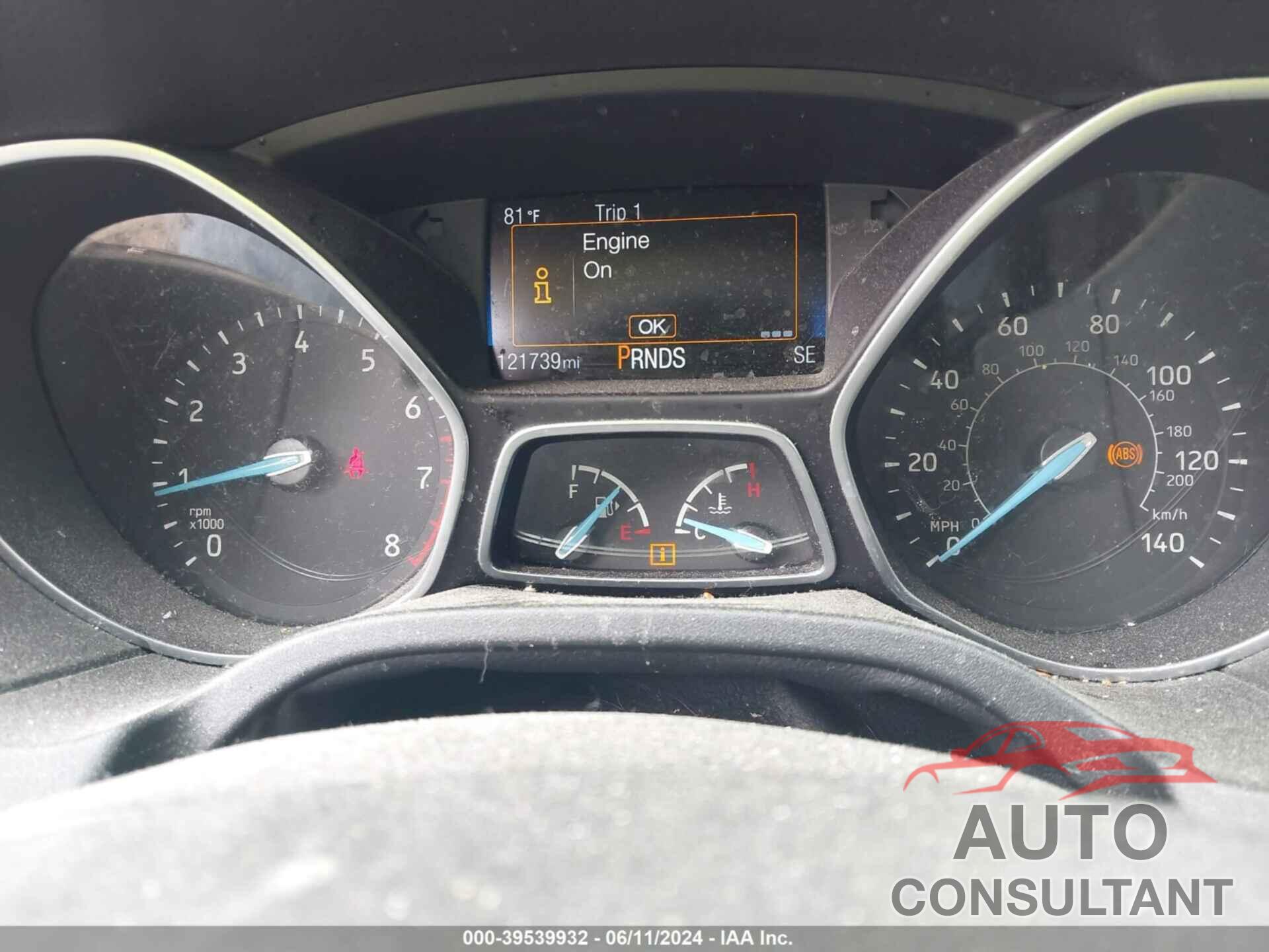 FORD FOCUS 2016 - 1FADP3F27GL264872