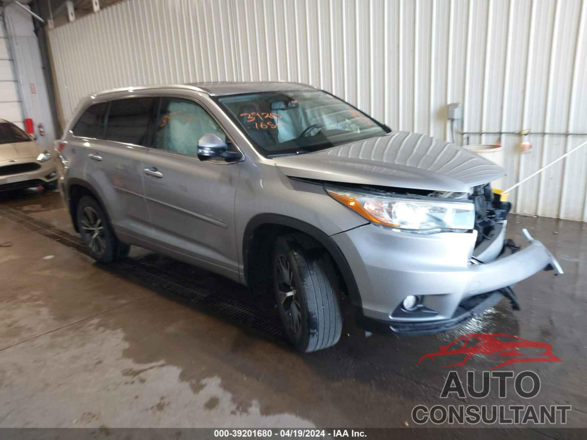 TOYOTA HIGHLANDER 2016 - 5TDJKRFH8GS354842