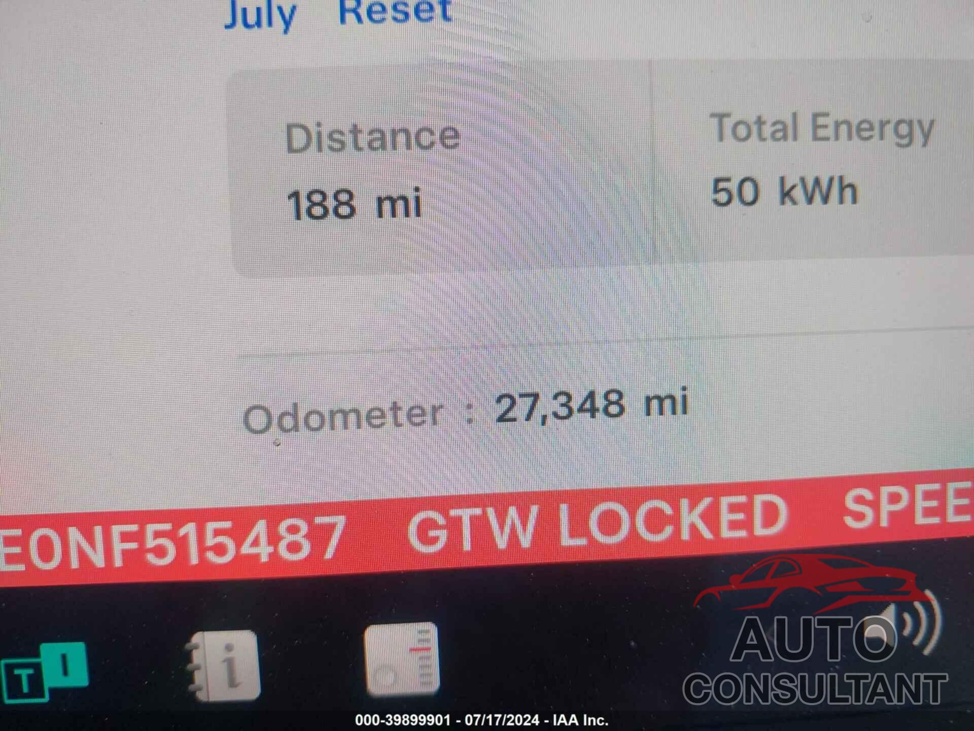 TESLA MODEL Y 2022 - 7SAYGDEE0NF515487