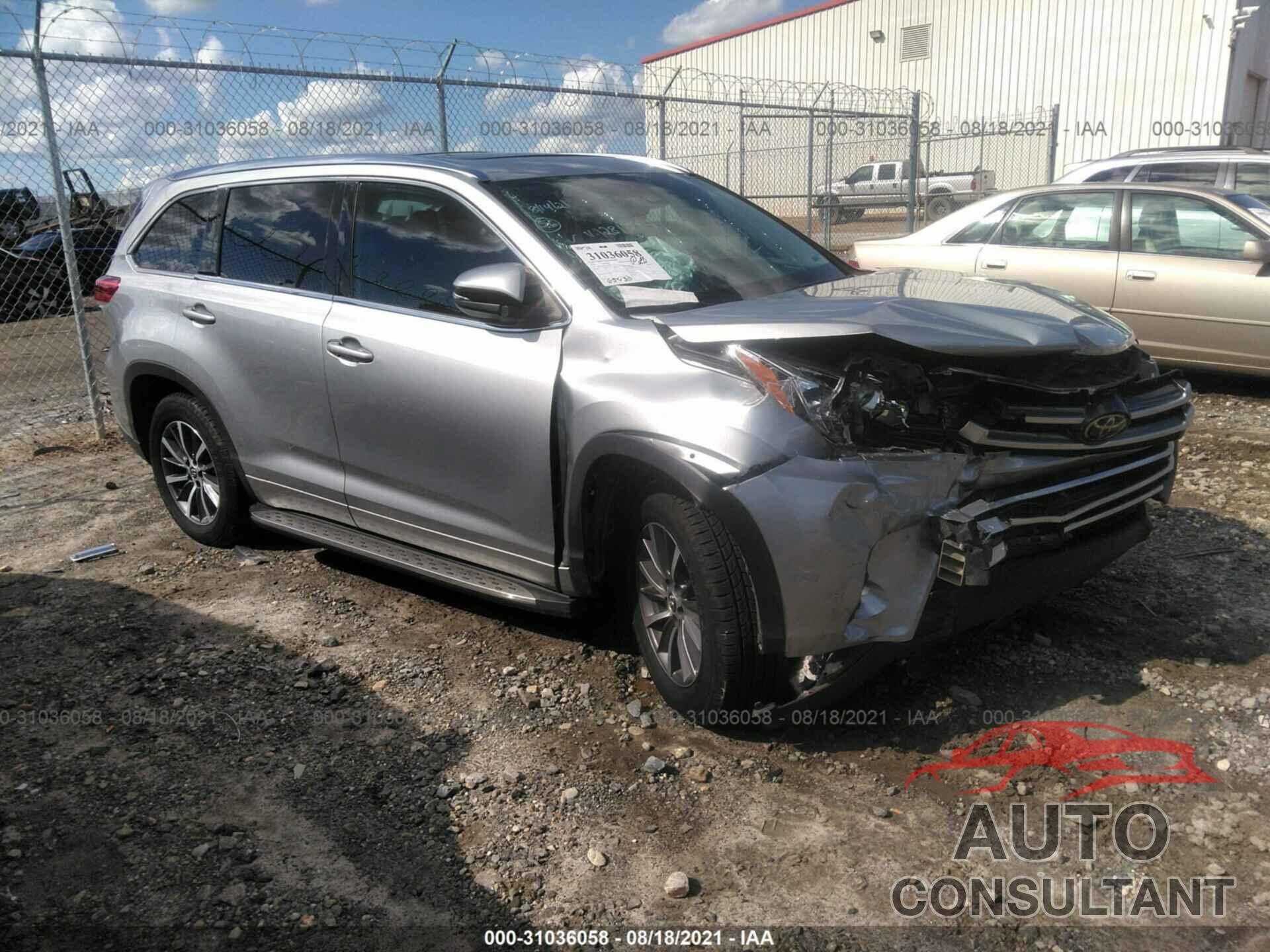 TOYOTA HIGHLANDER 2018 - 5TDKZRFHXJS541281