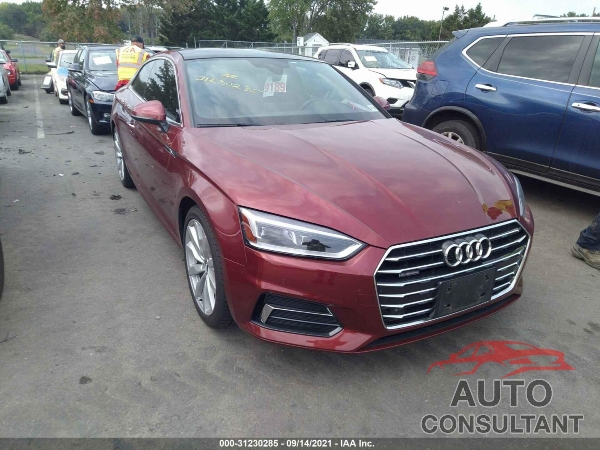 AUDI A5 COUPE 2018 - WAUPNAF53JA000950