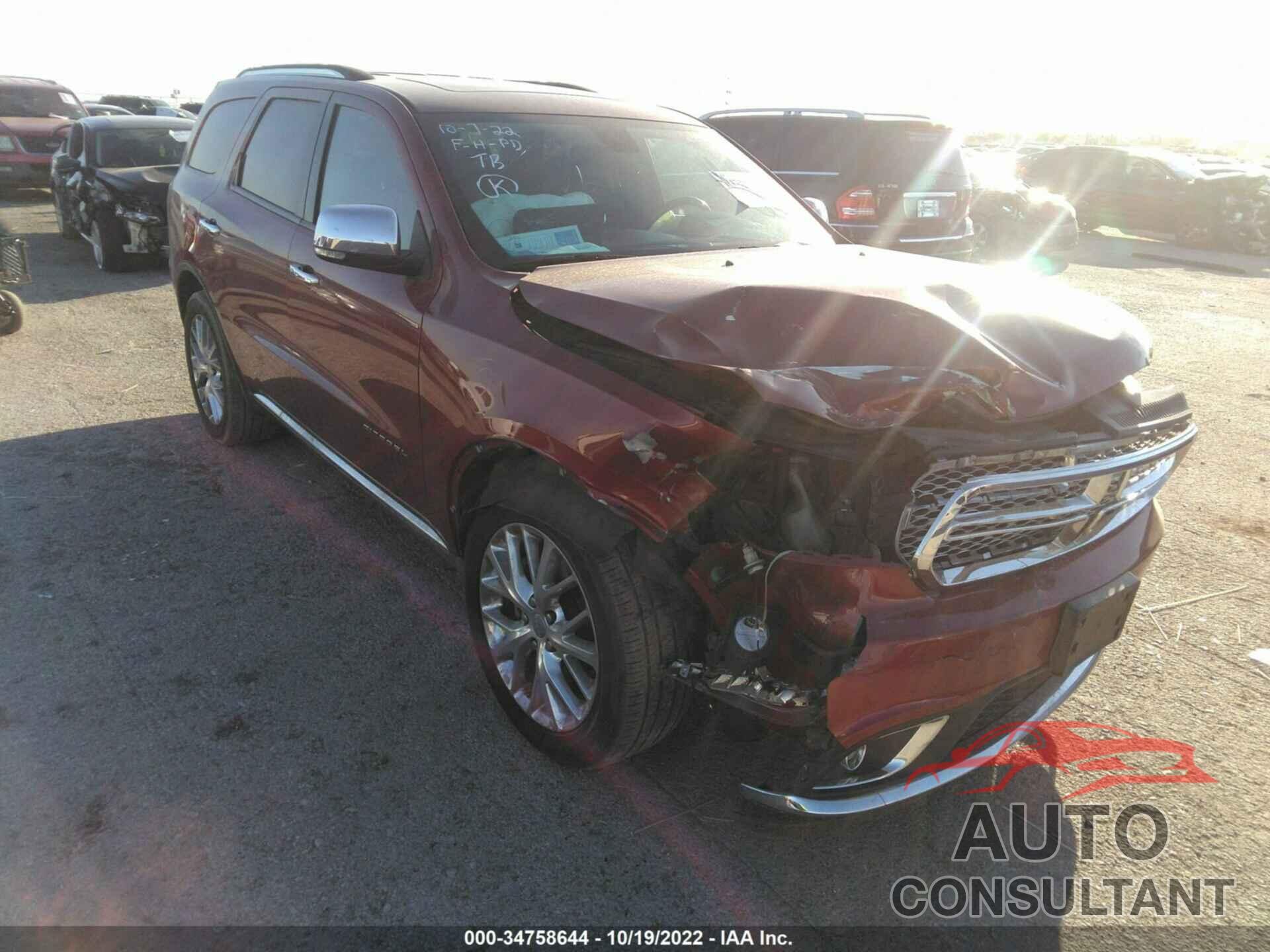 DODGE DURANGO 2015 - 1C4RDHEG4FC194457