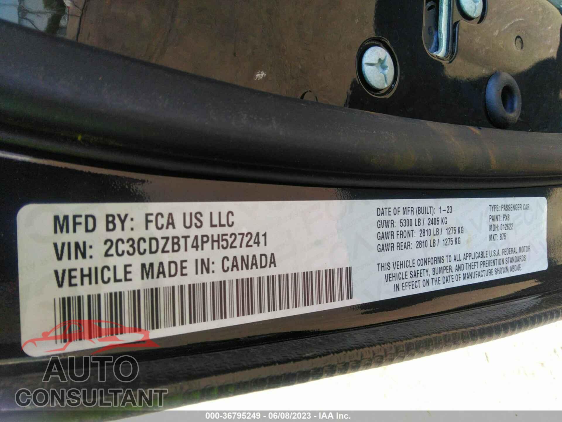 DODGE CHALLENGER 2023 - 2C3CDZBT4PH527241