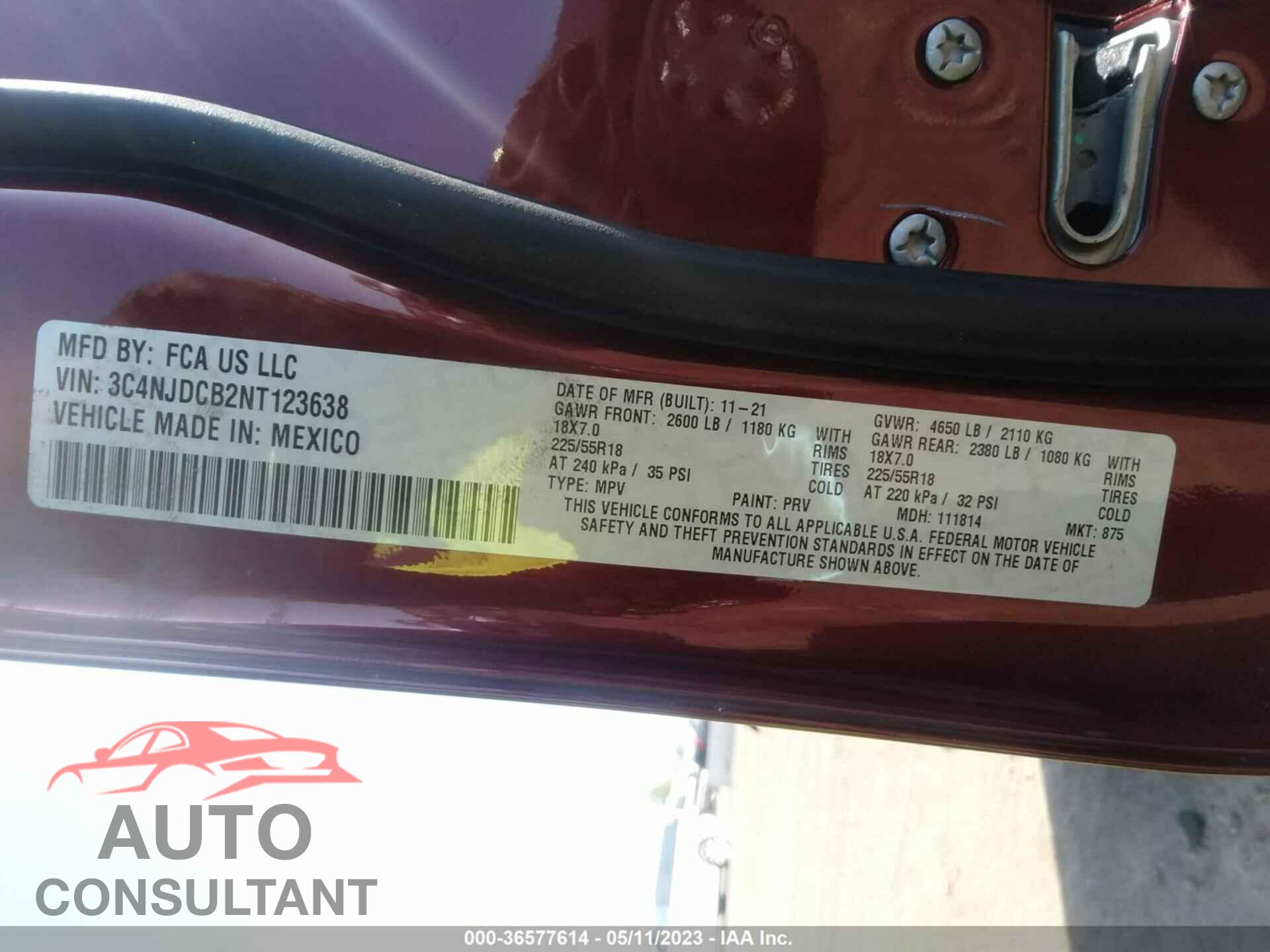 JEEP COMPASS 2022 - 3C4NJDCB2NT123638