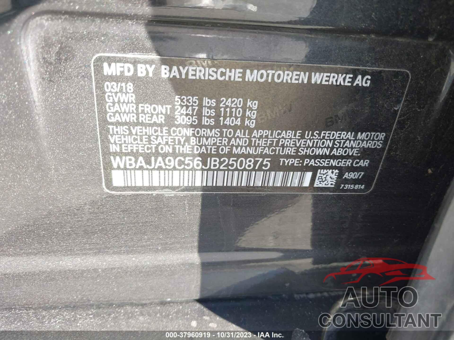 BMW 530E 2018 - WBAJA9C56JB250875