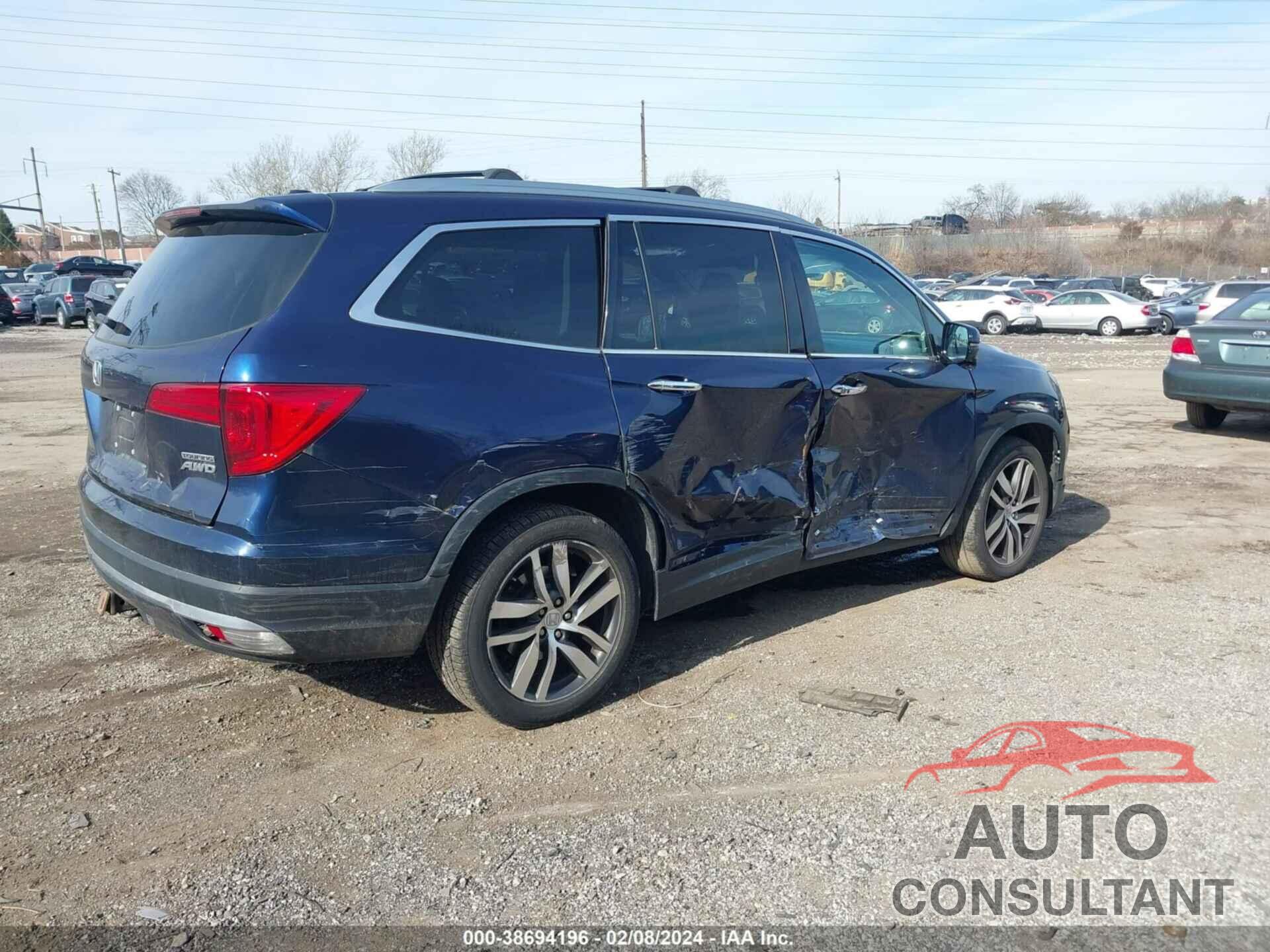 HONDA PILOT 2016 - 5FNYF6H9XGB036569