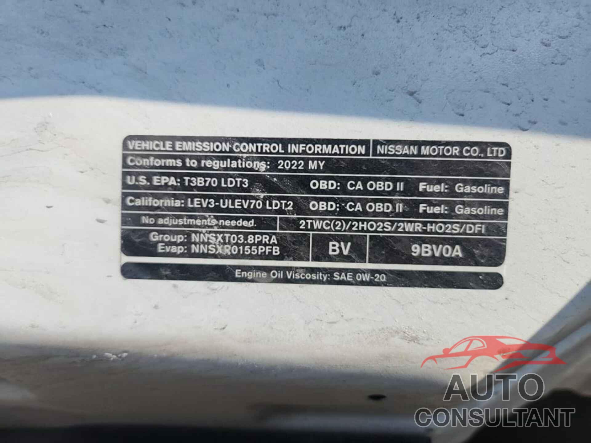 NISSAN FRONTIER 2022 - 1N6ED1EK5NN668328