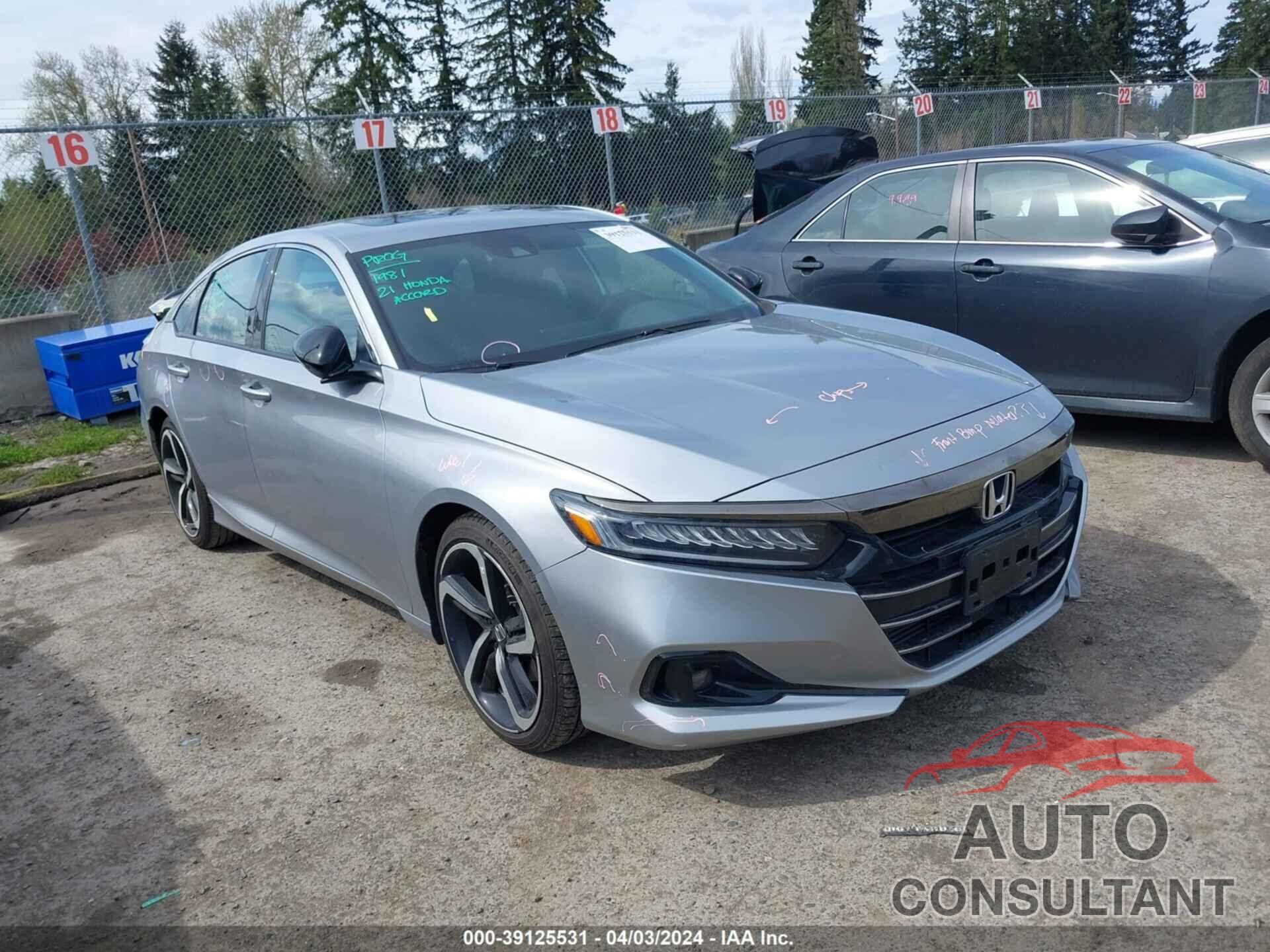 HONDA ACCORD 2021 - 1HGCV2F35MA013601