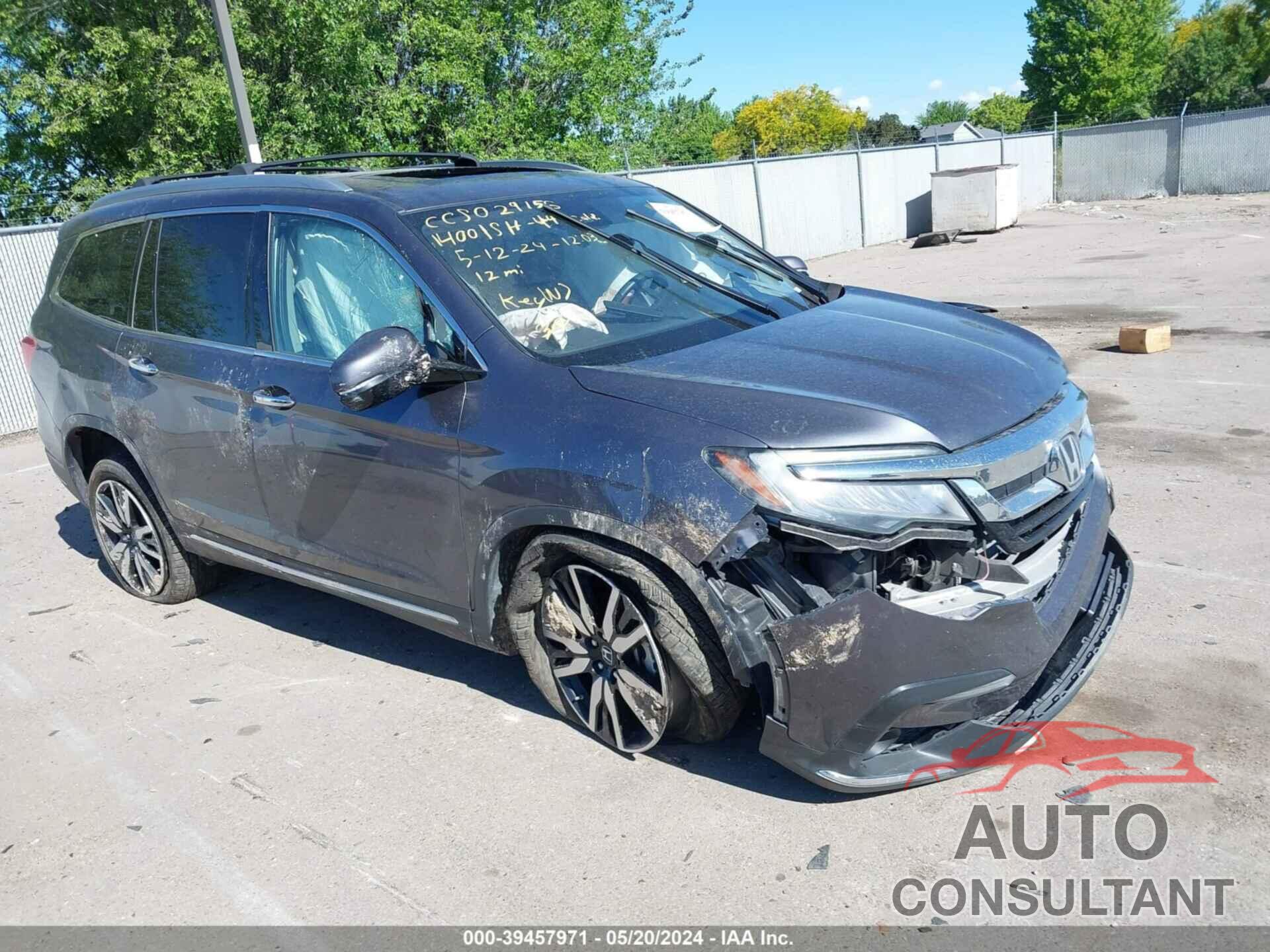 HONDA PILOT 2019 - 5FNYF6H99KB094228