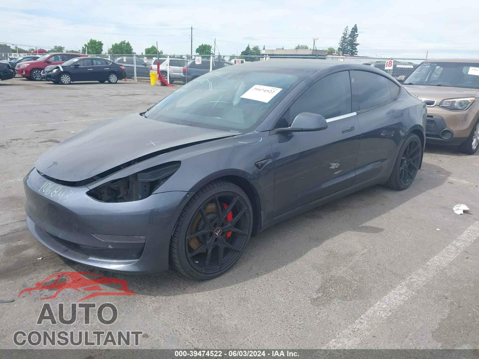 TESLA MODEL 3 2019 - 5YJ3E1EB6KF438430