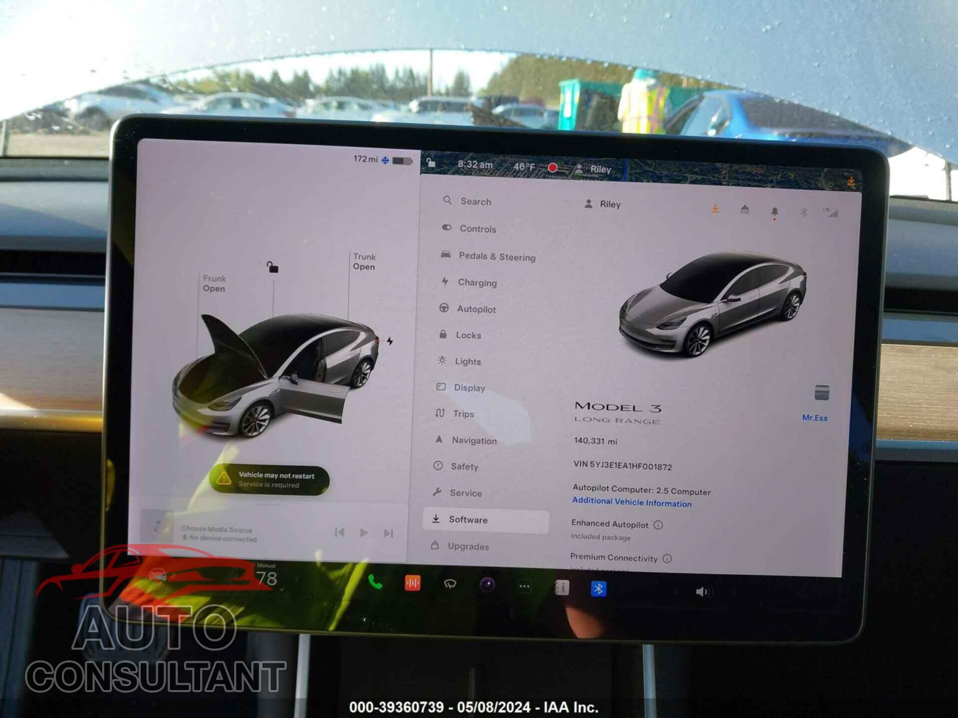 TESLA MODEL 3 2017 - 5YJ3E1EA1HF001872