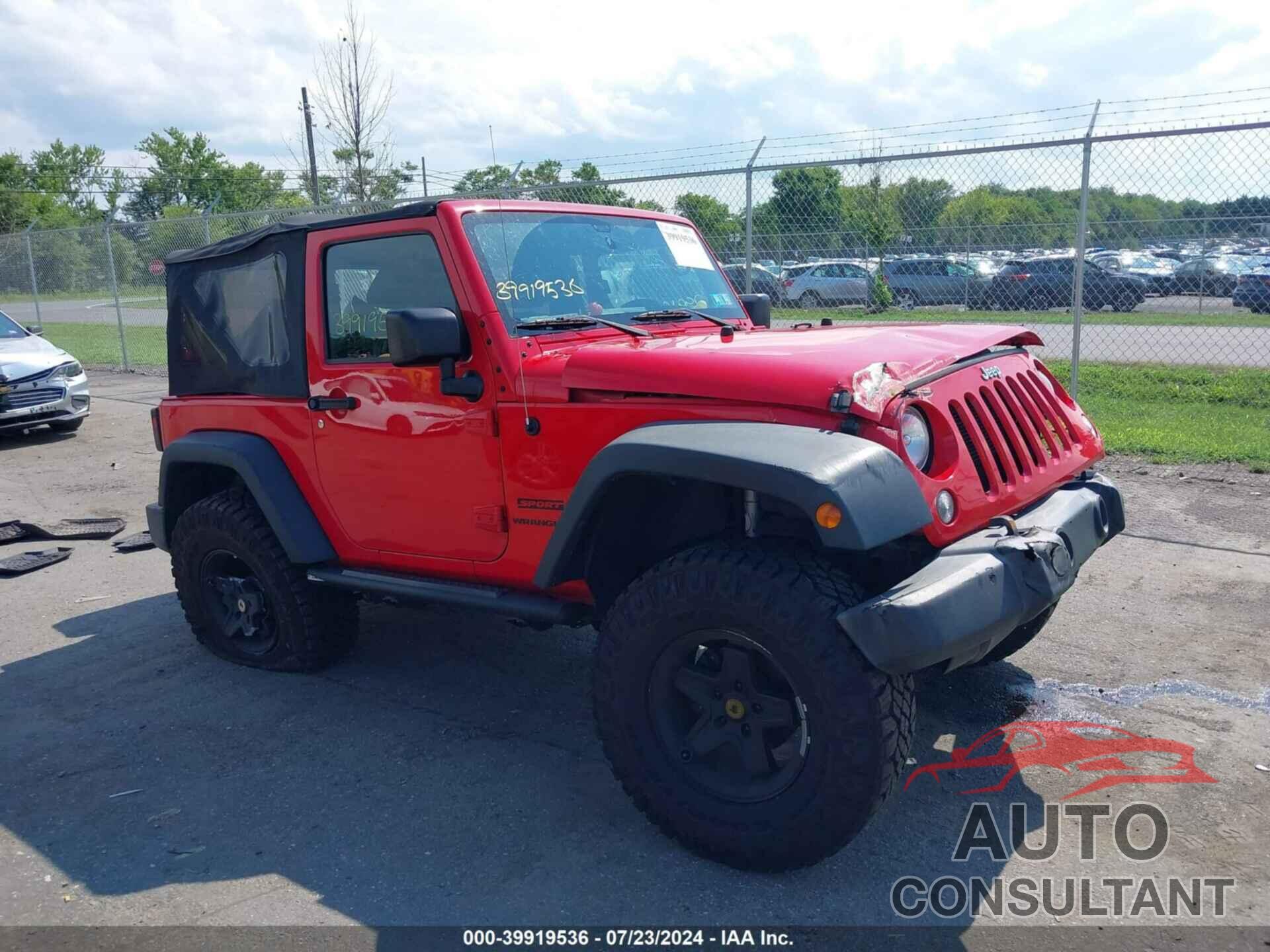 JEEP WRANGLER 2016 - 1C4AJWAG1GL200460