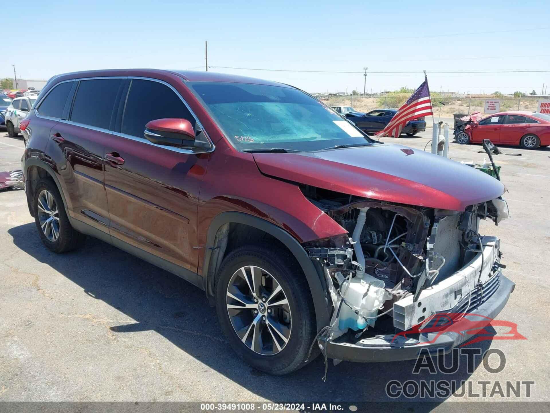 TOYOTA HIGHLANDER 2019 - 5TDZZRFH5KS339660