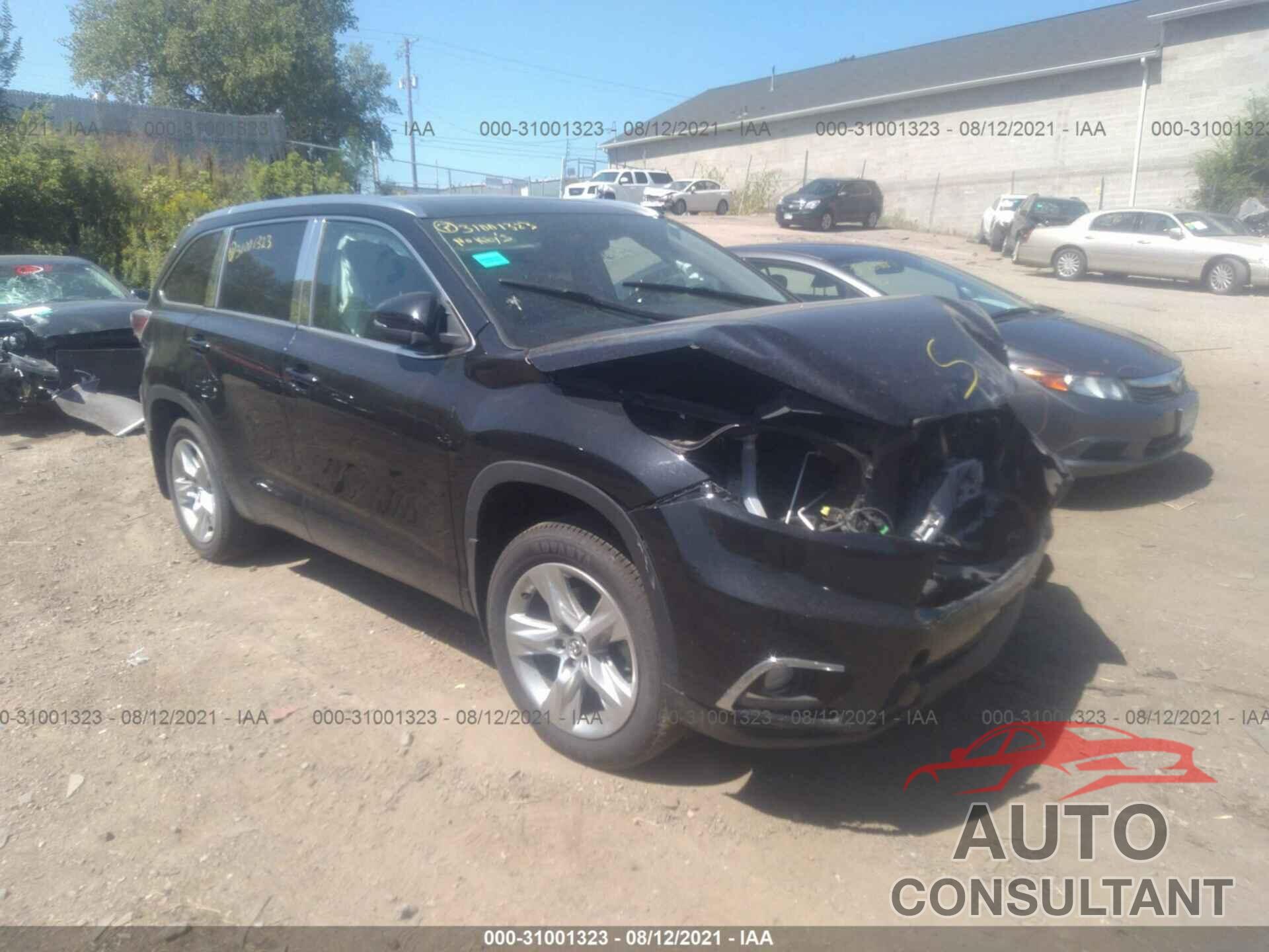 TOYOTA HIGHLANDER 2016 - 5TDDKRFH2GS261991