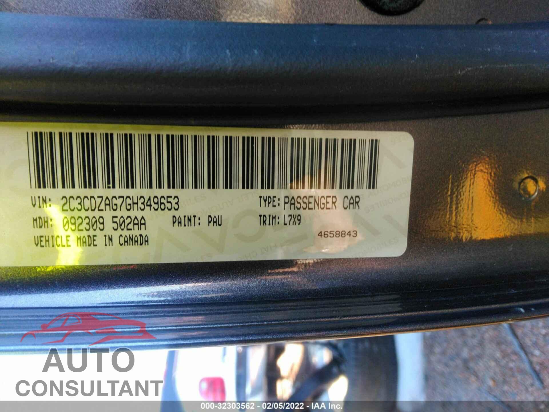 DODGE CHALLENGER 2016 - 2C3CDZAG7GH349653